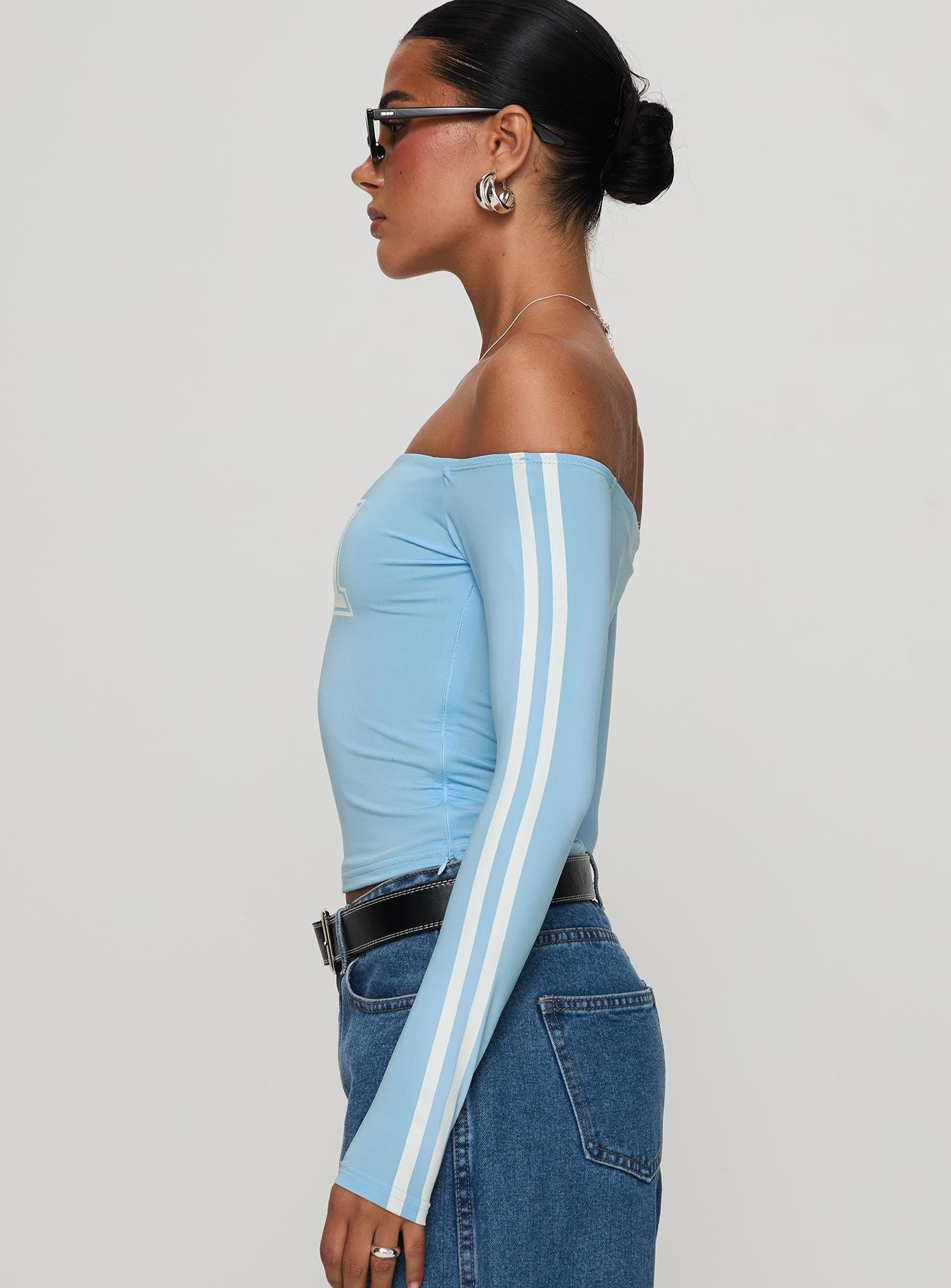 One And Only Long Sleeve Top Blue Product Image