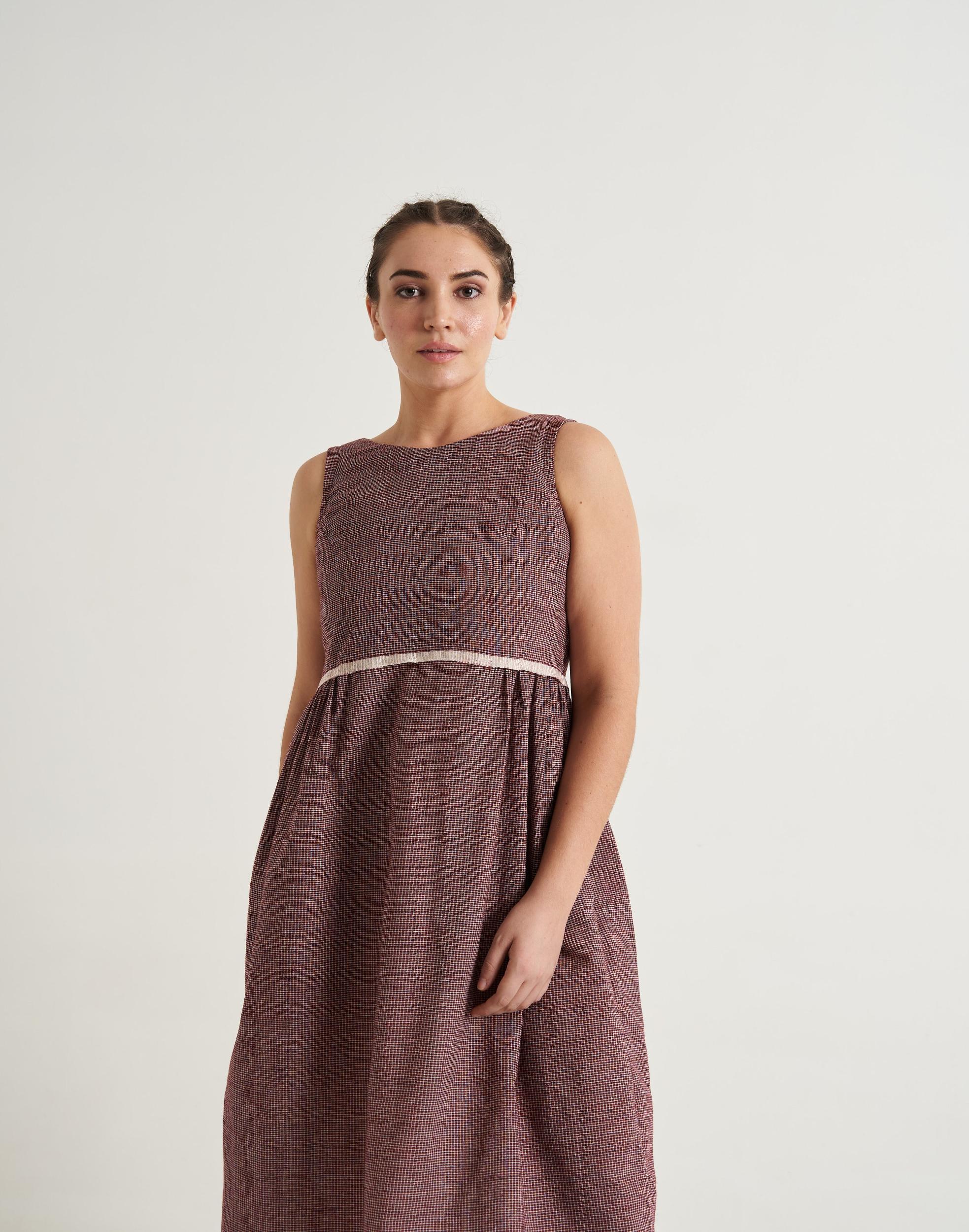 Checkered Midi Dress Product Image