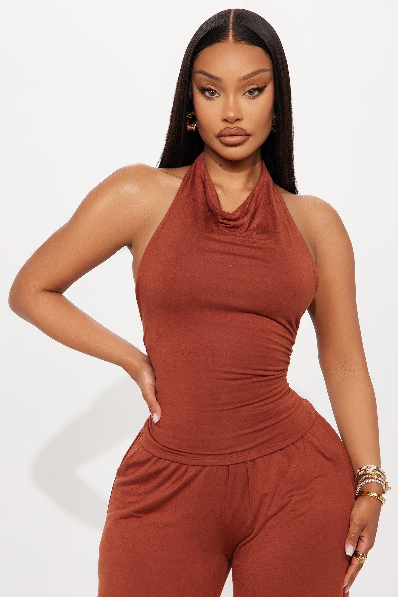 Gianna Halter Pant Set - Camel Female Product Image