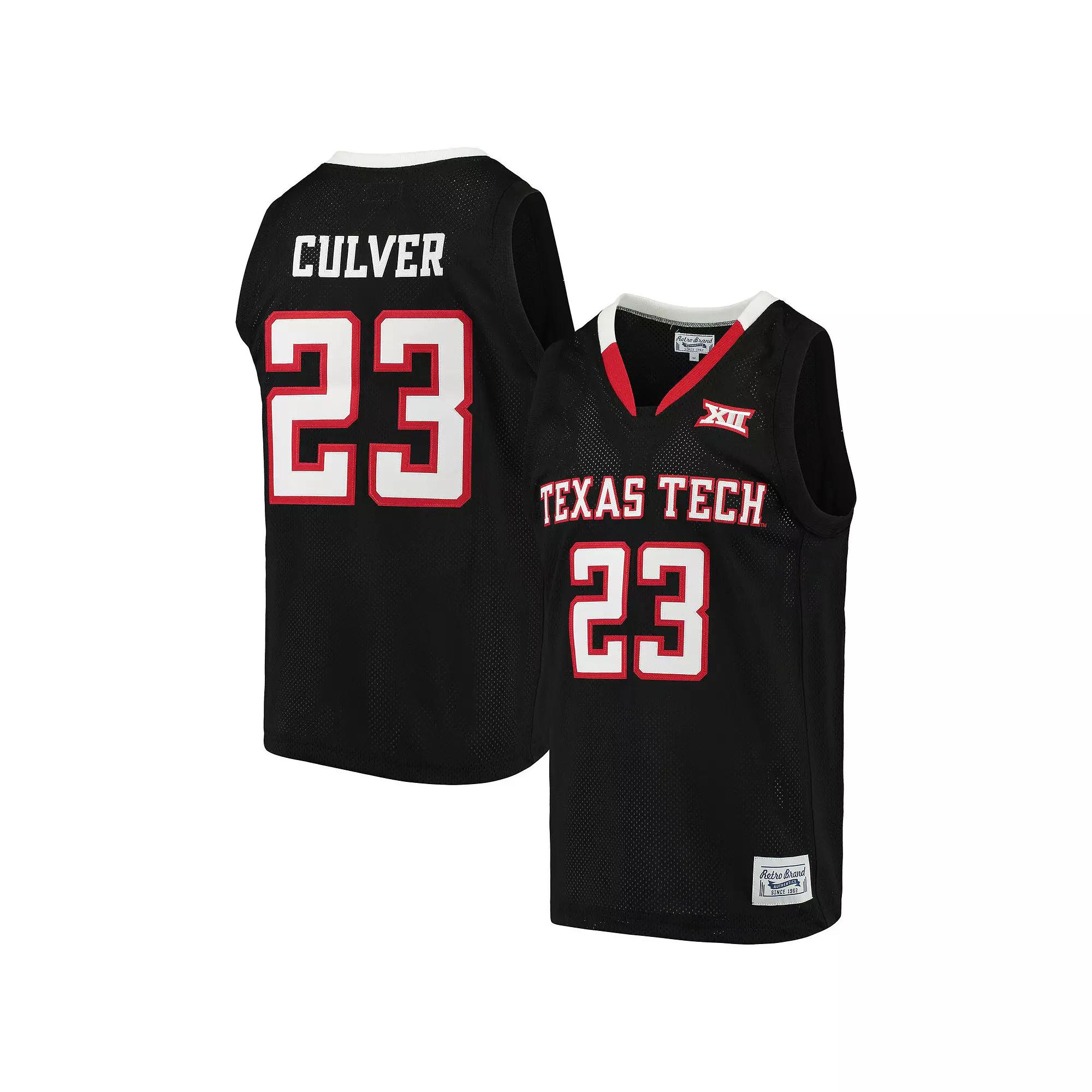 Men's Original Retro Brand Jarrett Culver Black Texas Tech Red Raiders Alumni Basketball Jersey,  Product Image