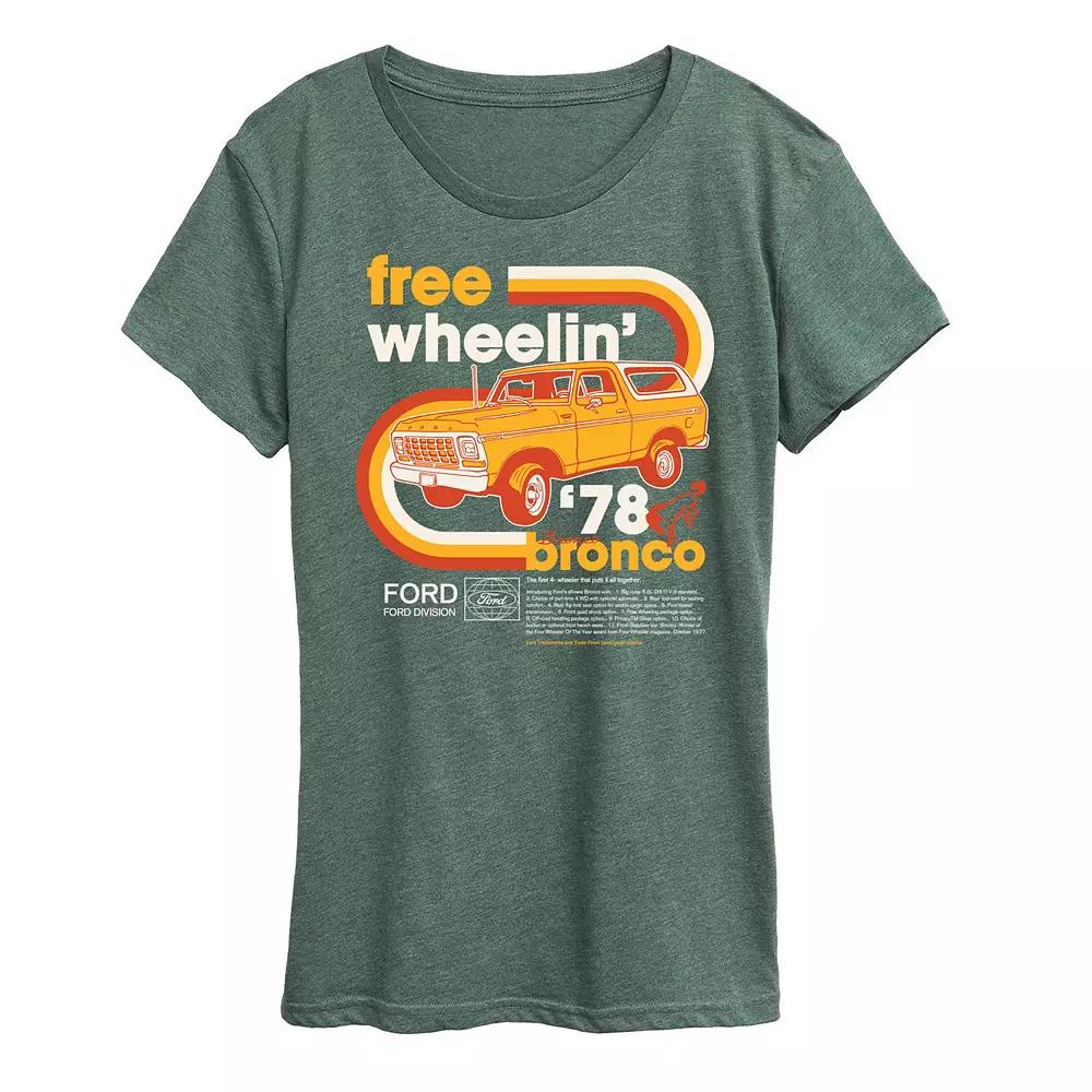 Women's Ford 1978 Ford Bronco Free Wheelin' Graphic Tee,  Product Image