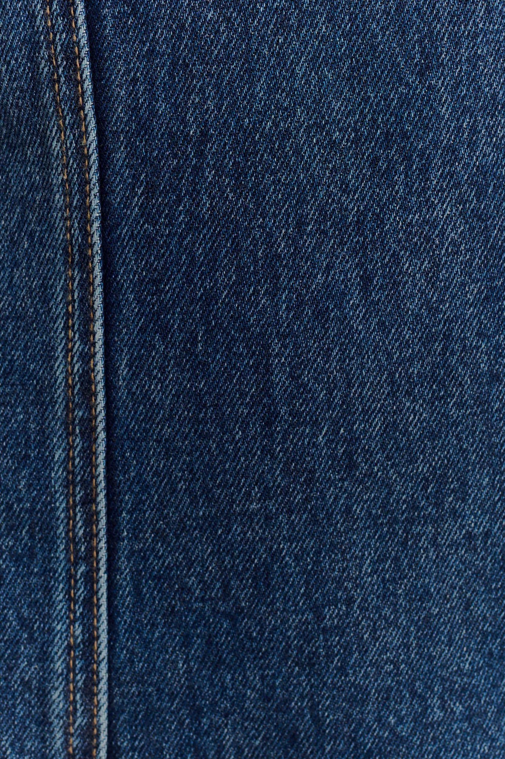 Pascale Off Shoulder Denim Mini Dress - Washed Dark Blue Product Image