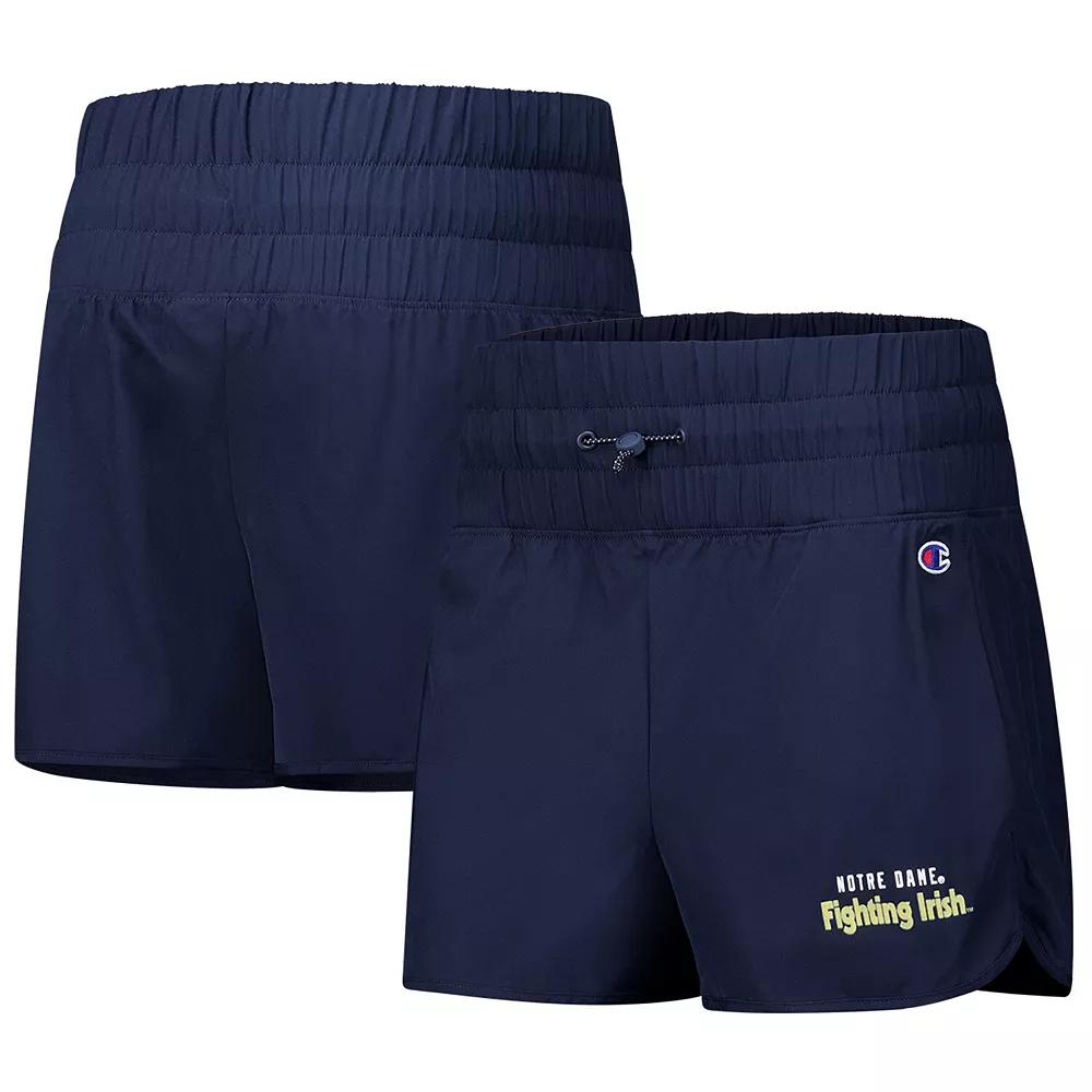 Women's Champion Navy Notre Dame Fighting Irish Tailgate Her Woven Shorts,  Product Image