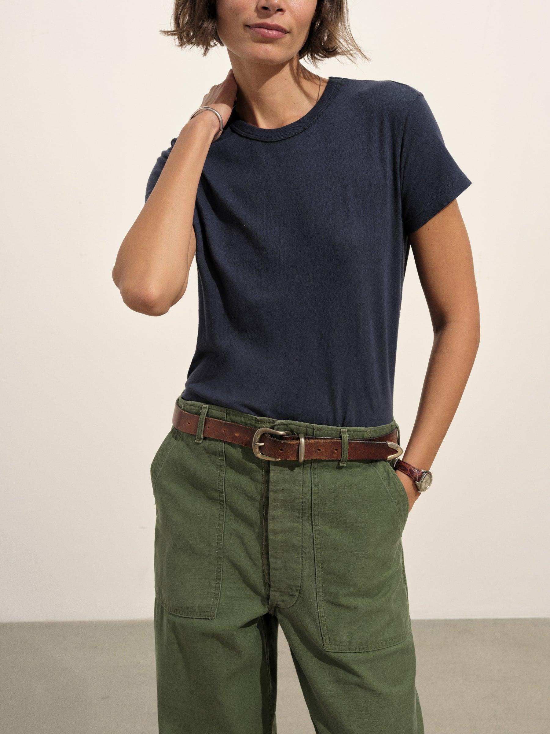 Dark Navy Cloud Jersey Slim Crew Product Image