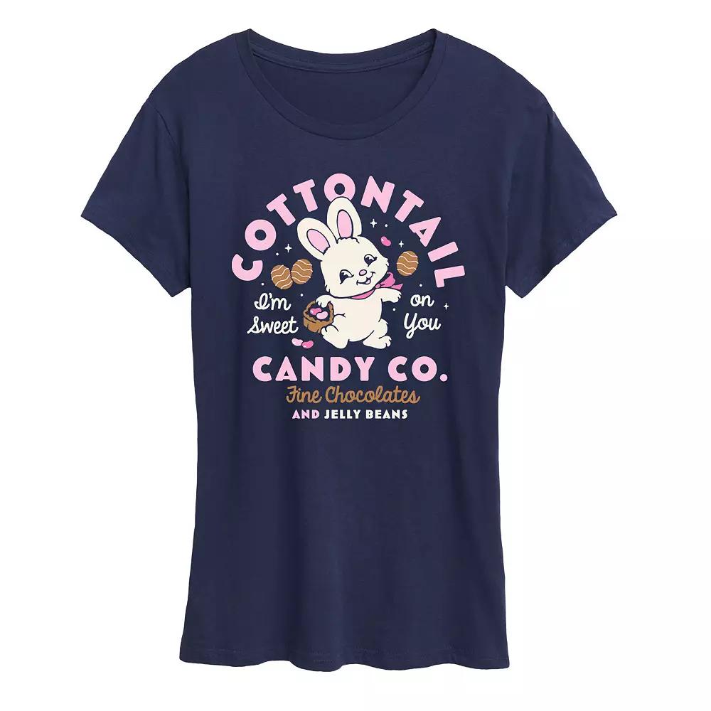 Womens Cottontail Candy Company Graphic Tee Blue Product Image