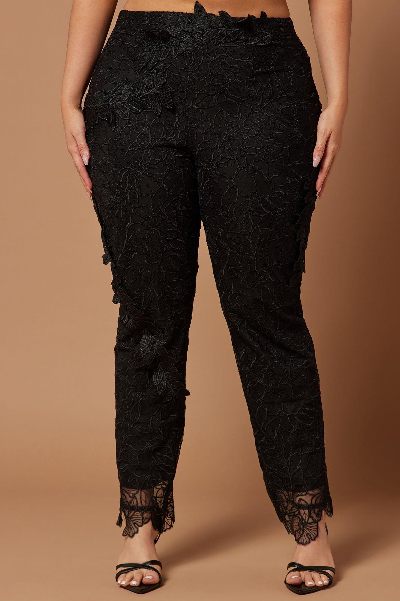 Clarissa Embroidered Pant - Black Product Image