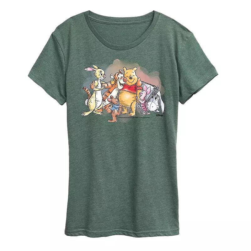 Disney's Winnie The Pooh Women's Watercolor Graphic Tee,  Product Image