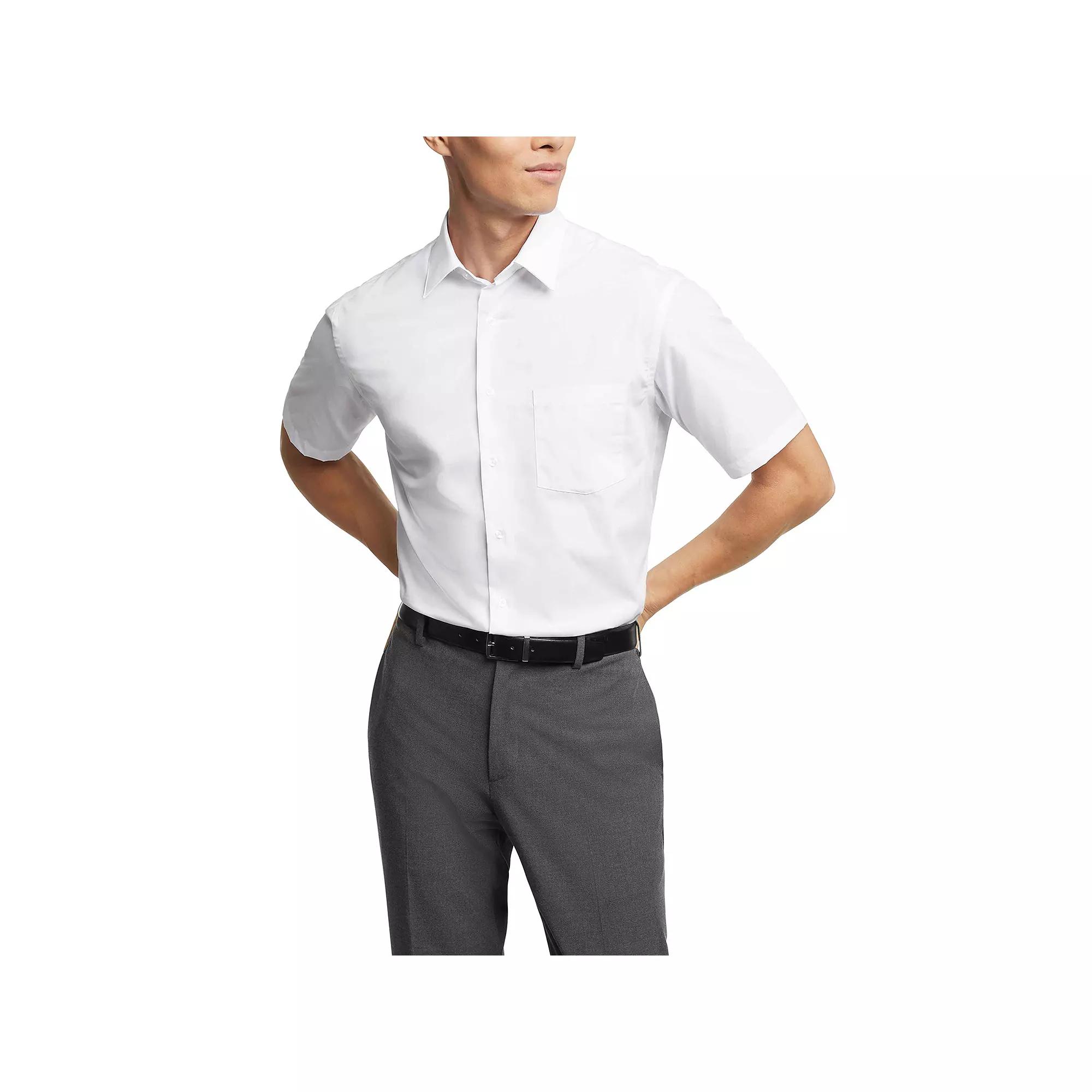 Mens Van Heusen Poplin Short Sleeve Dress Shirt Product Image