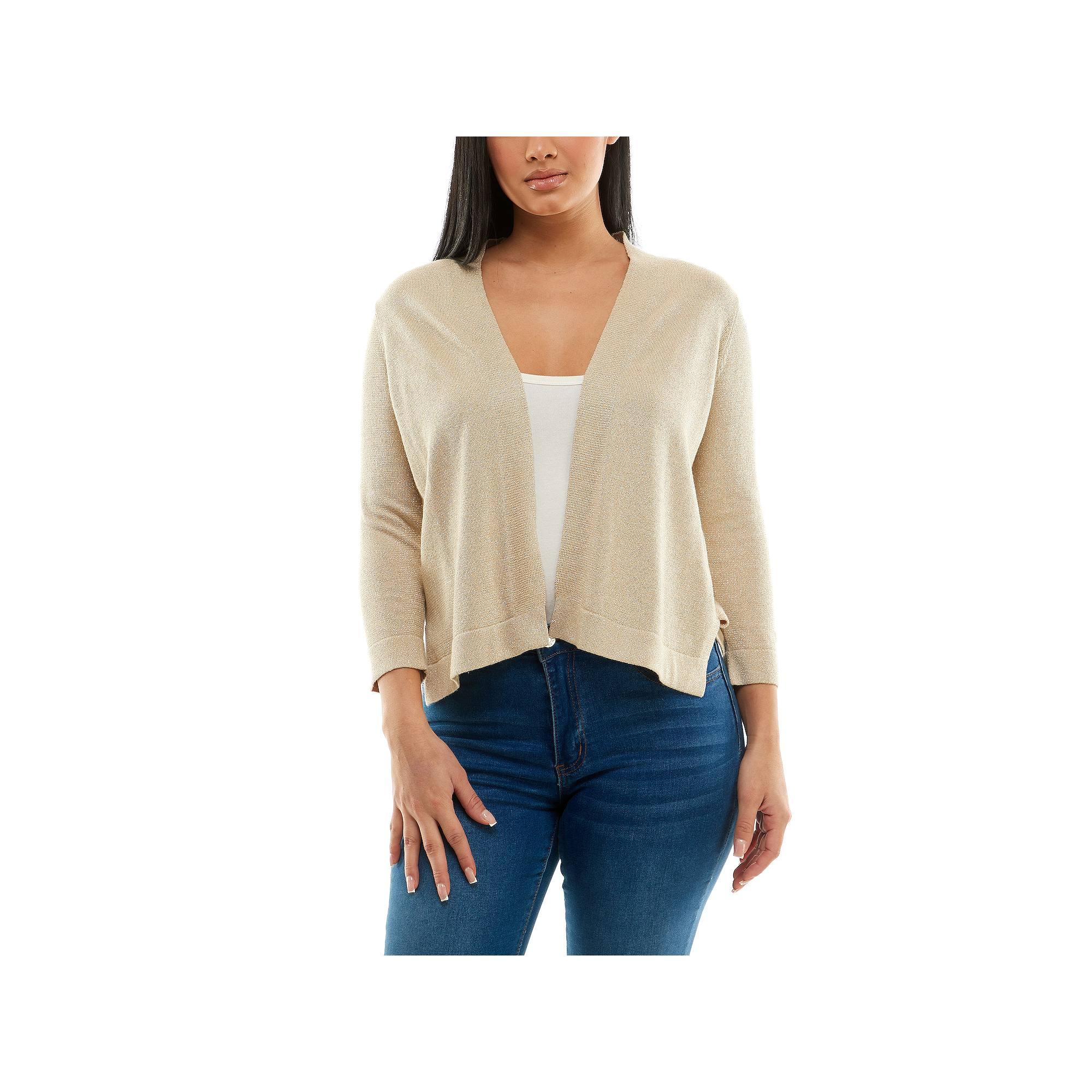 Women's Nina Leonard Ribbed Bolero,  Product Image