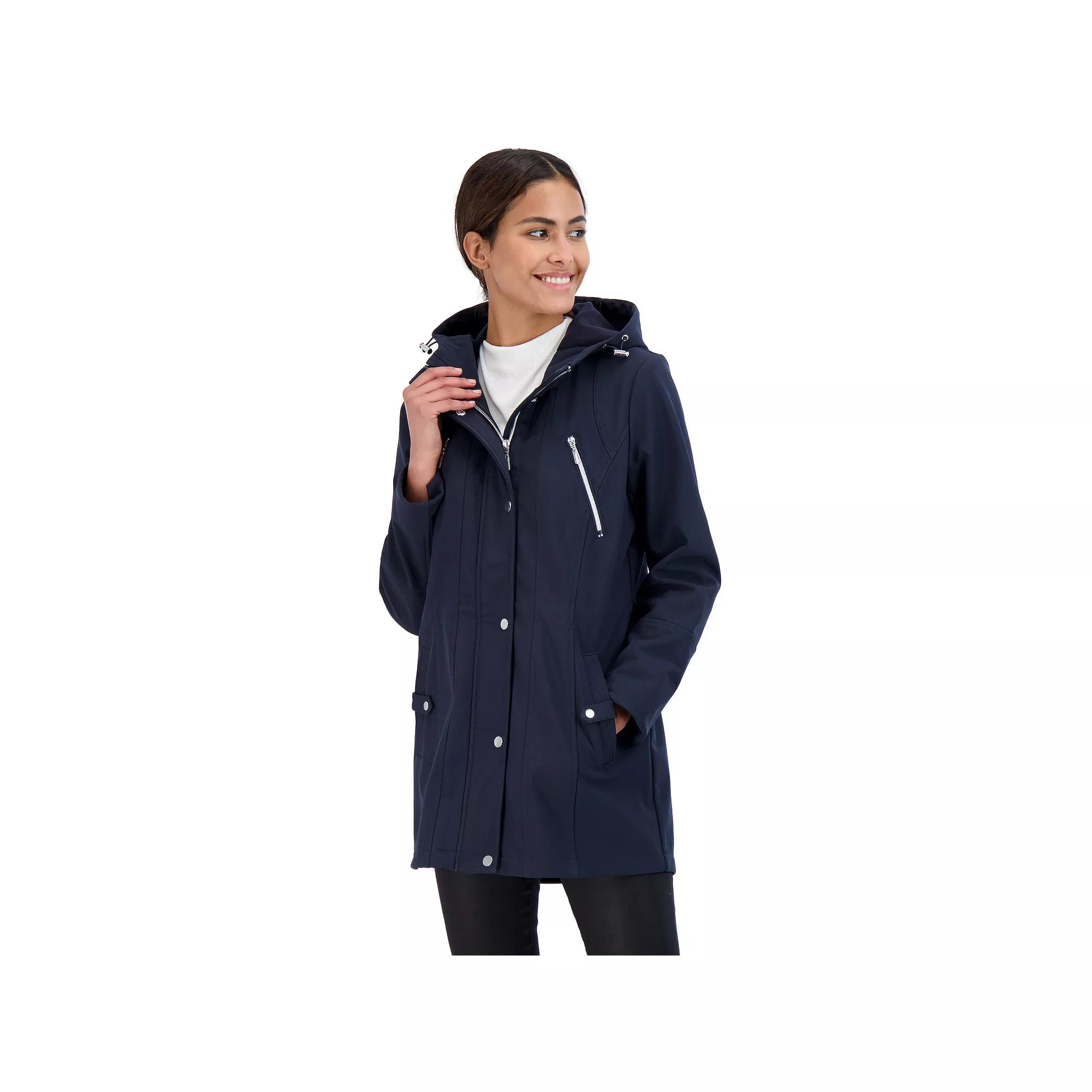 Women's Sebby Collection Hood Water-Resistant Anorak Jacket,  Product Image