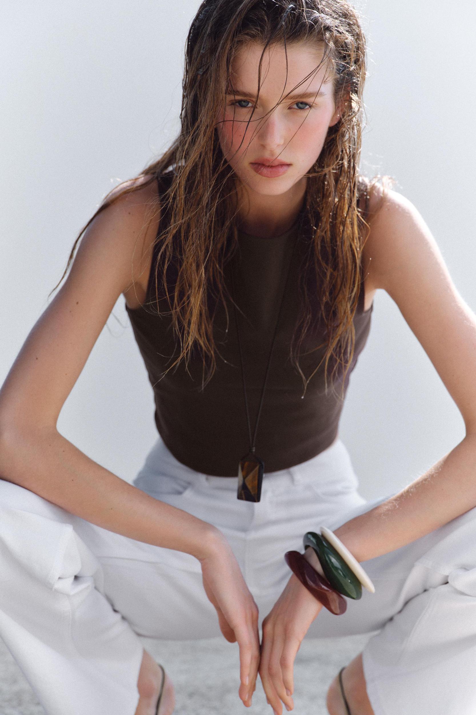 COTTON CROPPED TOP Product Image