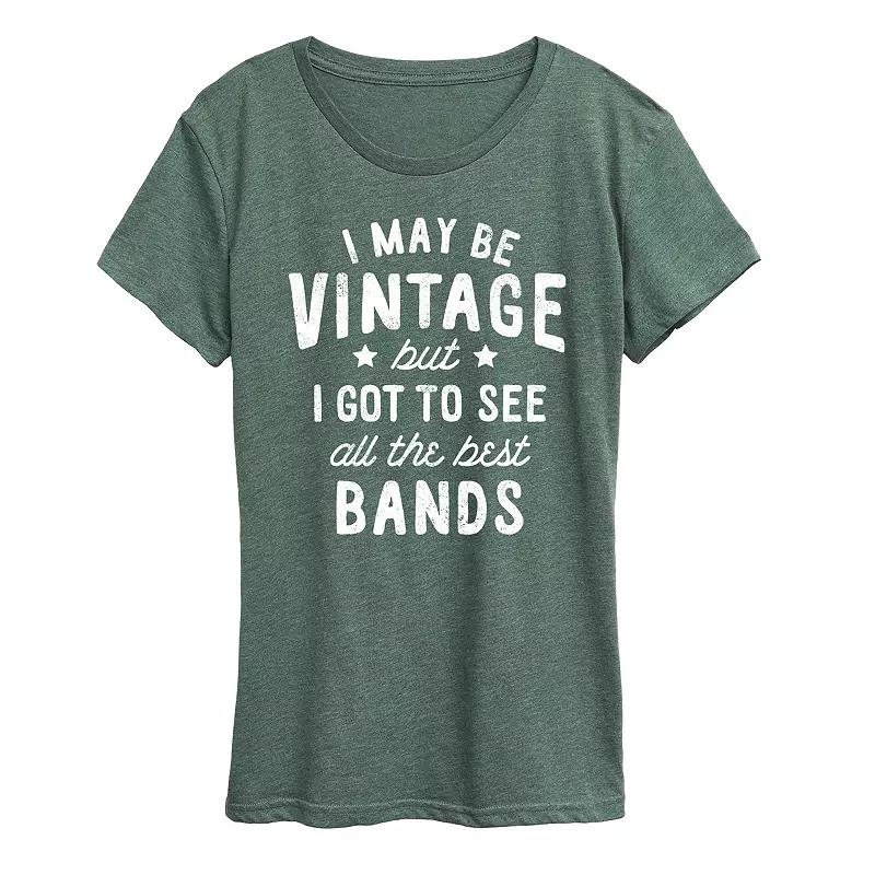 Plus I May Be Vintage Best Bands Graphic Tee, Women's,  Product Image