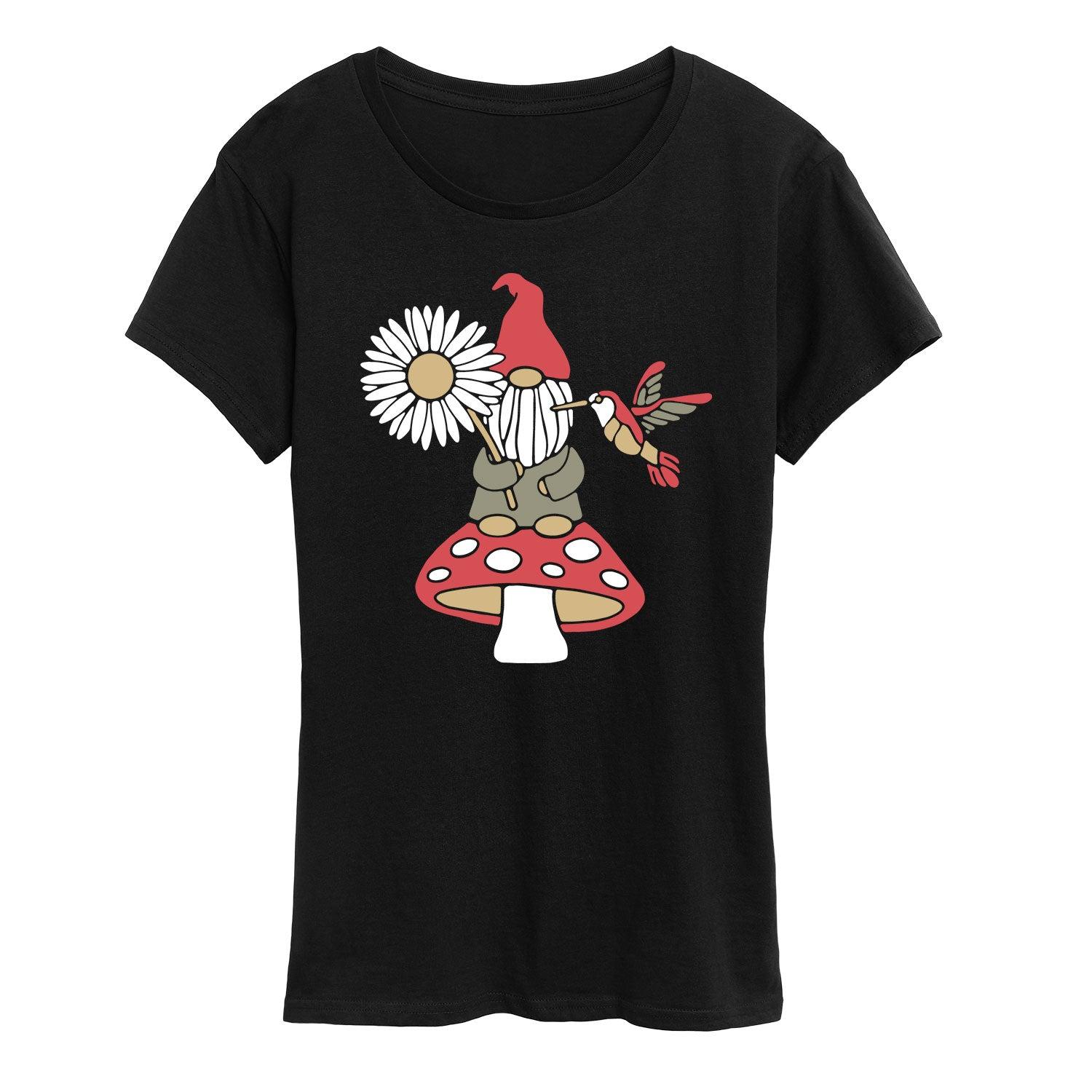 Women's Mushroom Gnome Graphic Tee,  Product Image
