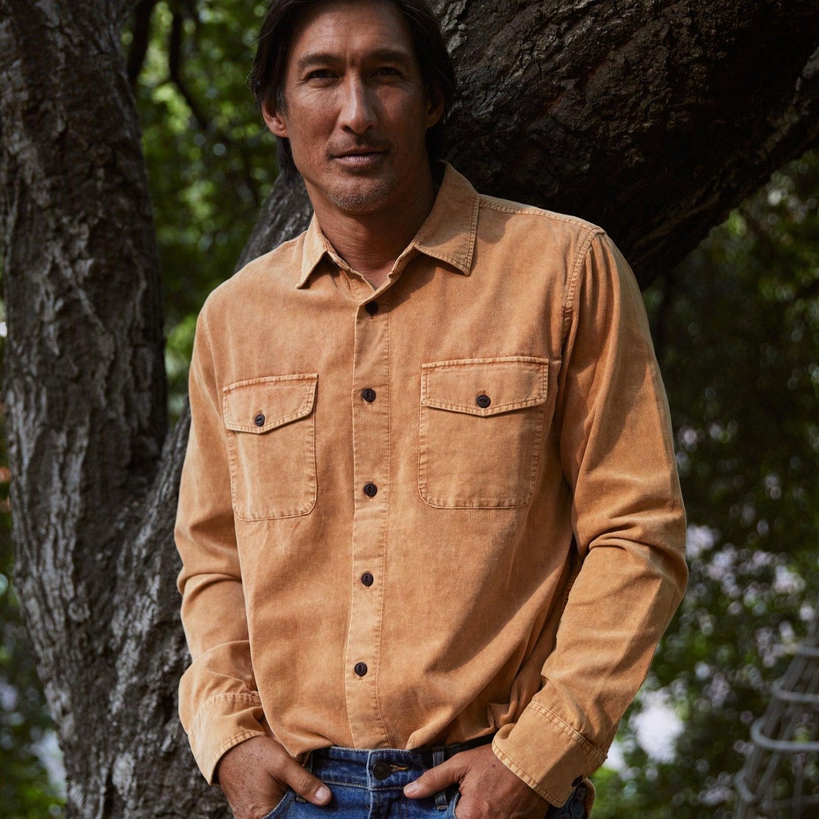 Jeremiah Vintage Garment Dyed Cord Shirt - Biscuit Product Image