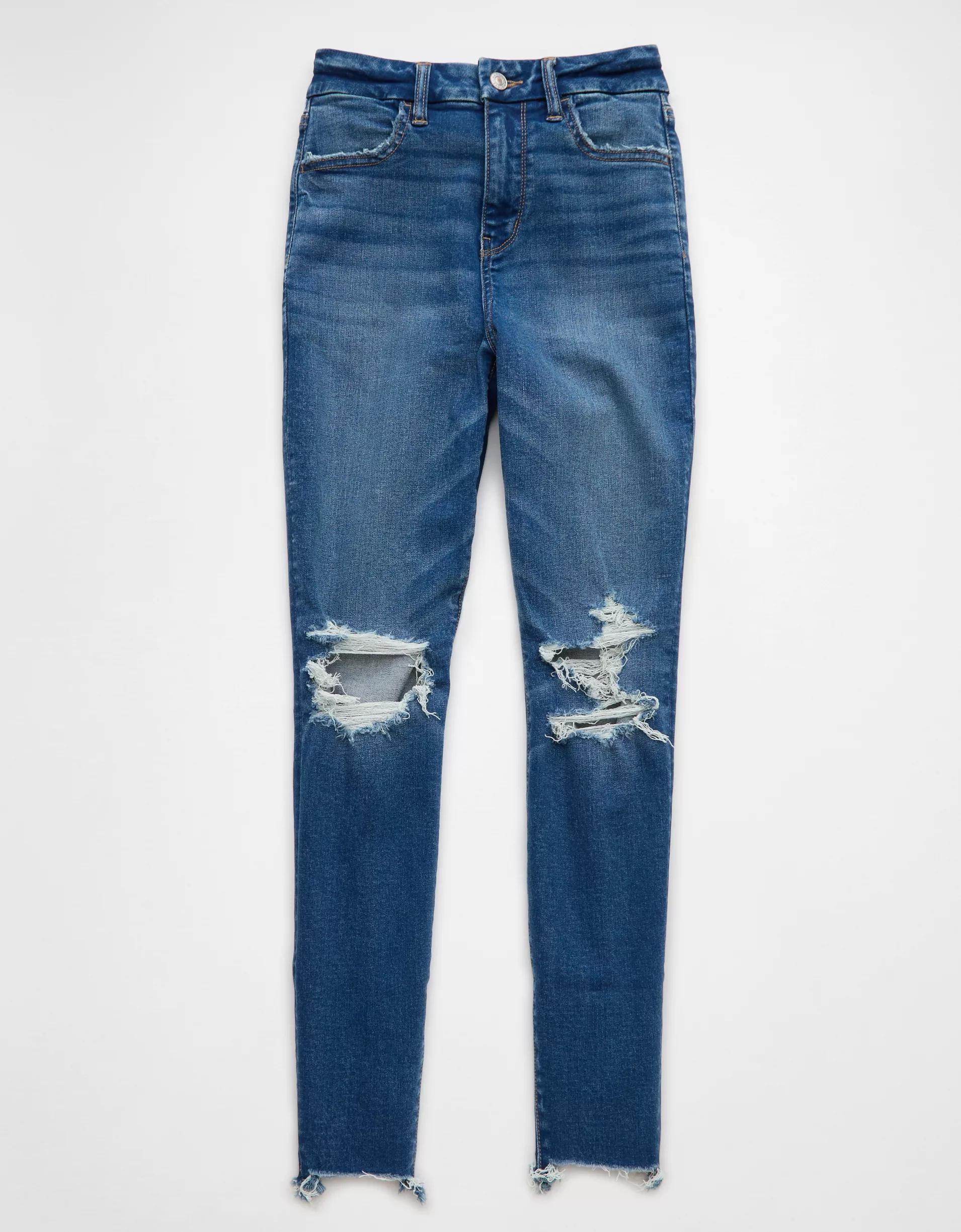 AE Next Level Curvy Ripped High-Waisted Jegging Product Image