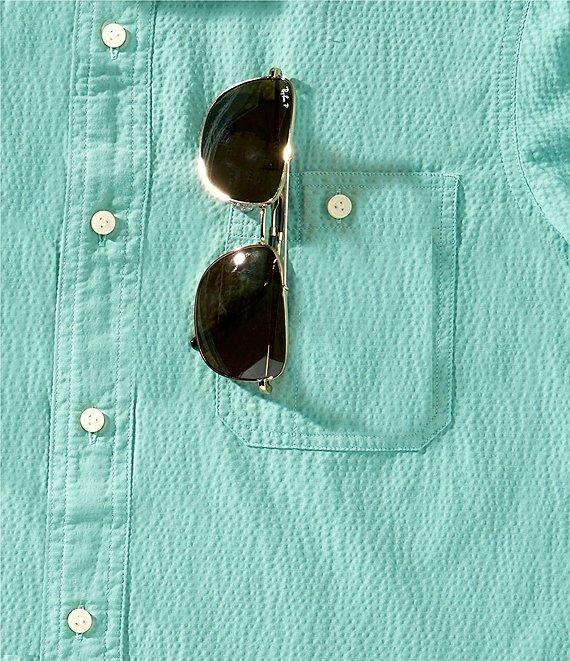Cremieux Big & Tall Blue Label Performance Solid Seersucker Short Sleeve Shirt Product Image