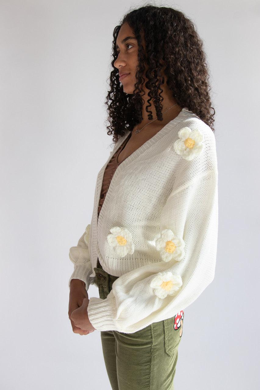 3D Daisy Cardigan Product Image