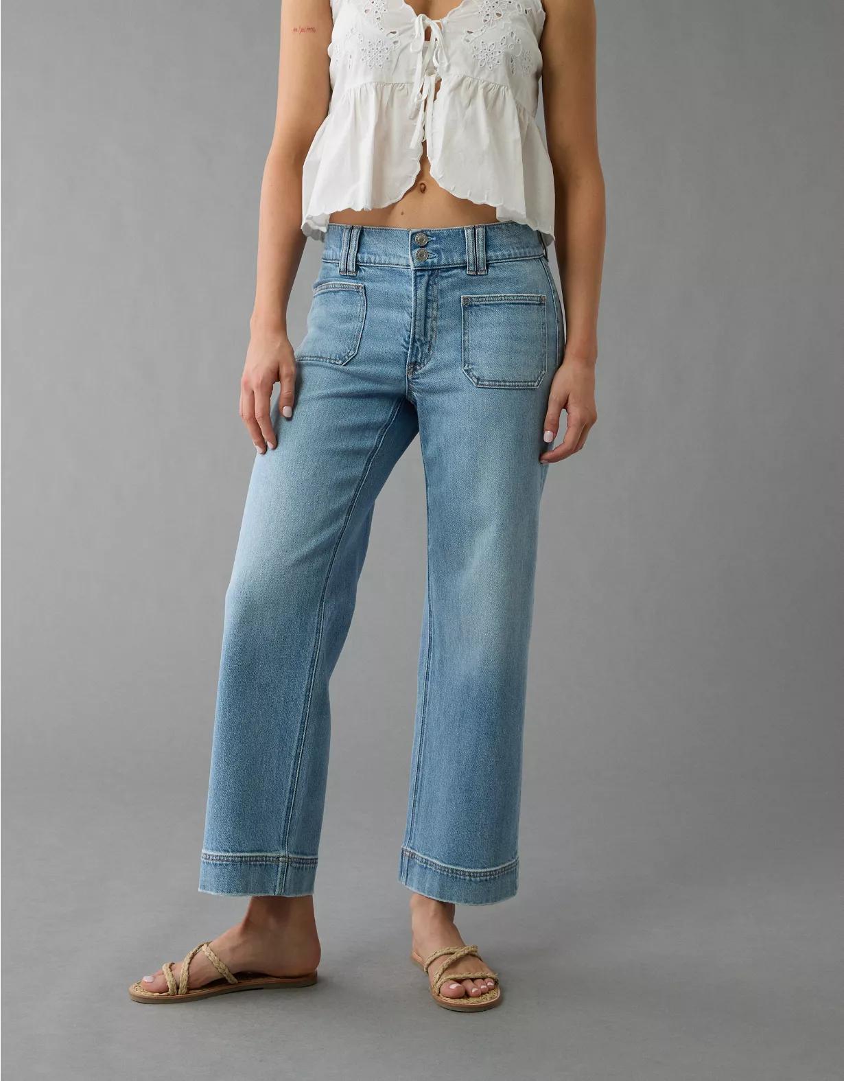 AE Stretch High-Waisted Stovepipe Crop Jean Product Image