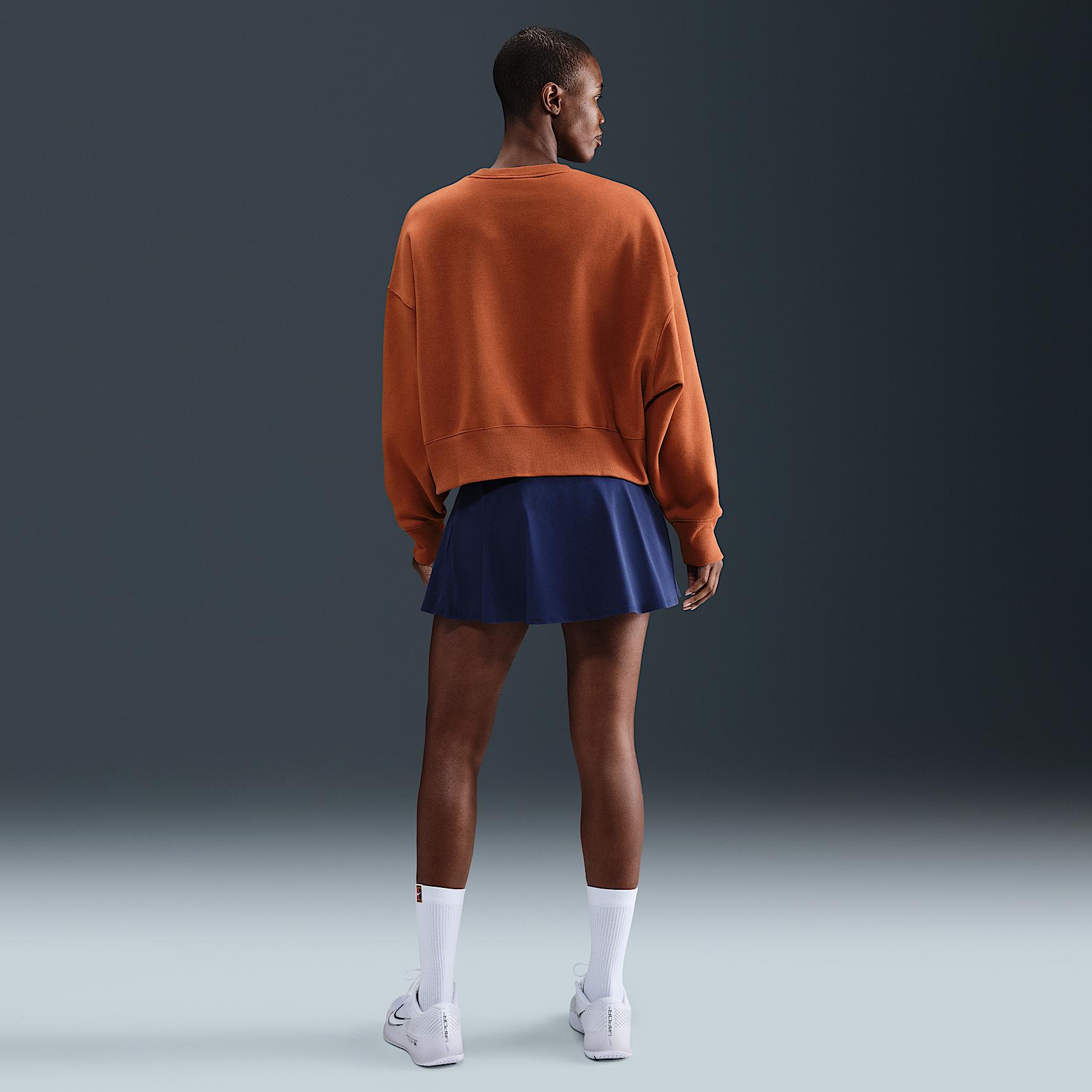 Nike Womens Court Heritage Phoenix Fleece Over-Oversized Crew-Neck Sweatshirt | HJ8988-246 Product Image