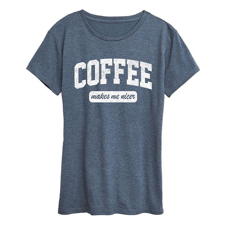 Women's Coffee Makes Me Nicer Graphic Tee, Girl's,  Product Image
