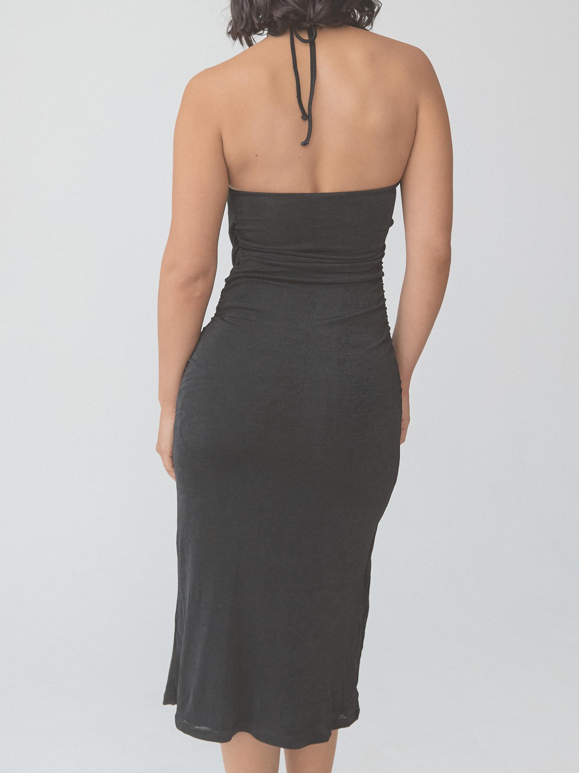 Cowl Neck Halter Midi Dress Product Image