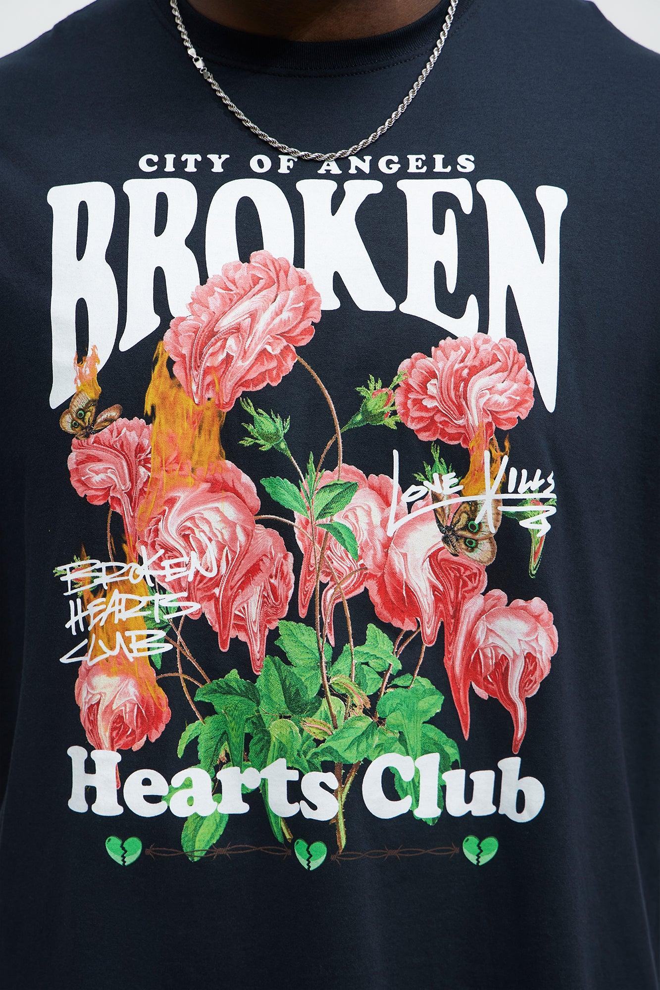 LA Broken Hearts Club Short Sleeve Tee - Black Product Image