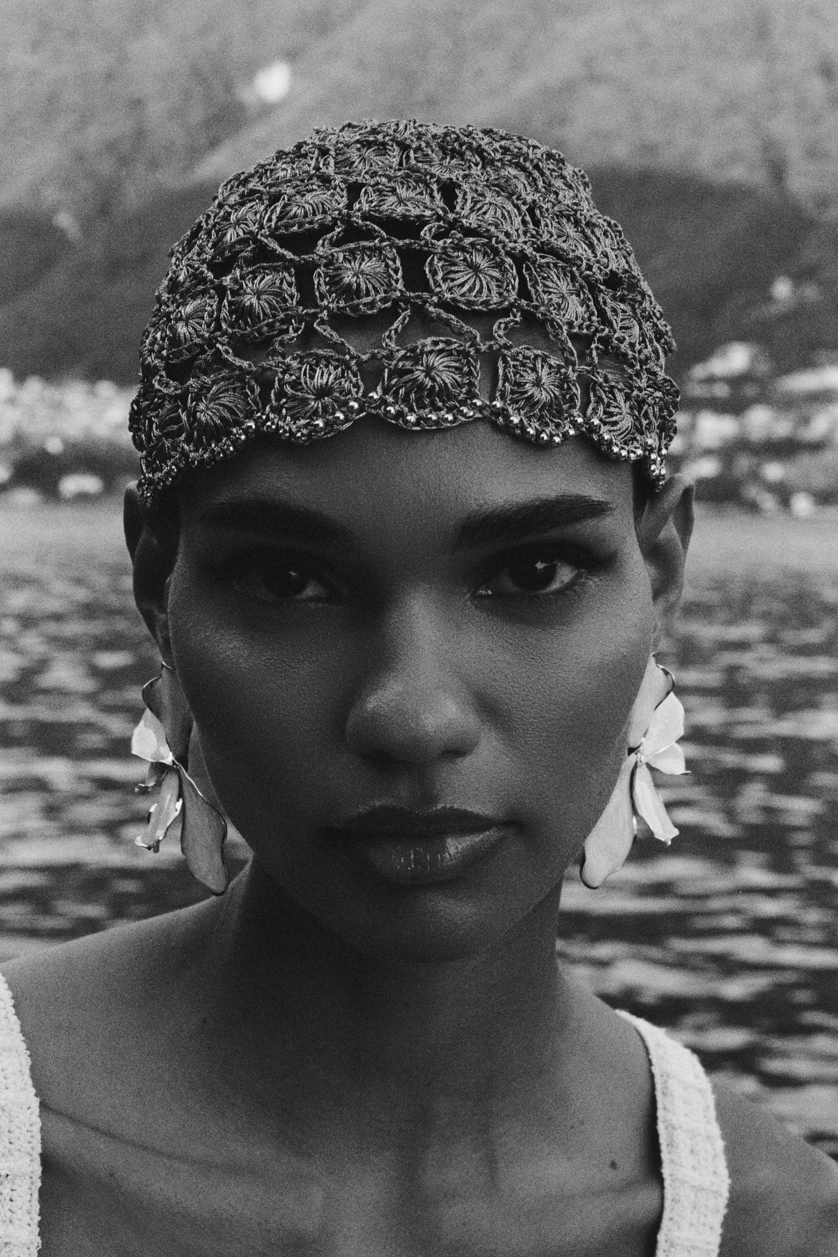 ENAMELED FAN EARRINGS Product Image