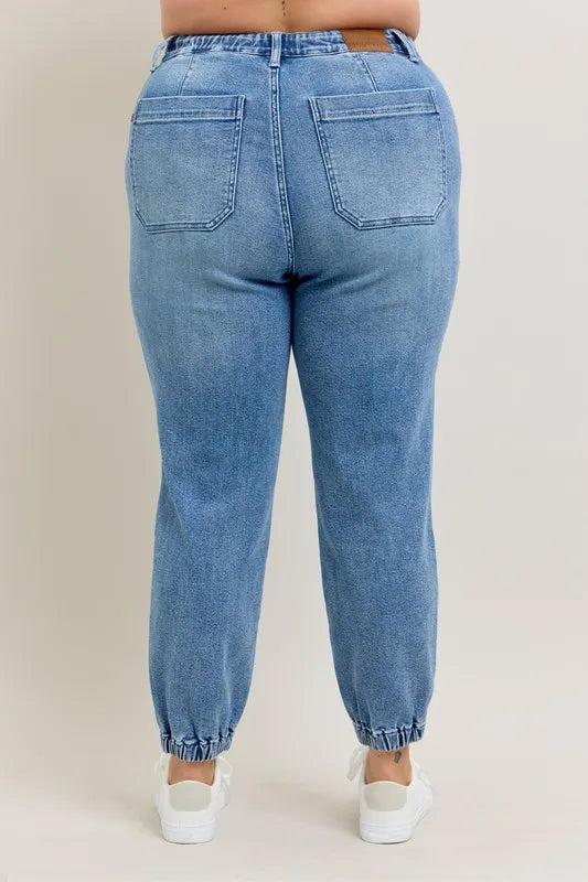 88948   Lani Hi-Rise Denim Judy Blue Jogger Jeans Product Image