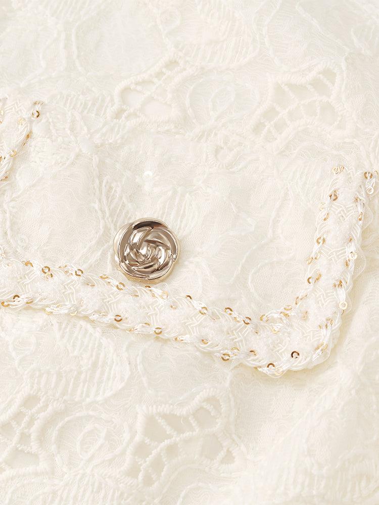 Lace Sequins Women Mini Dress Product Image