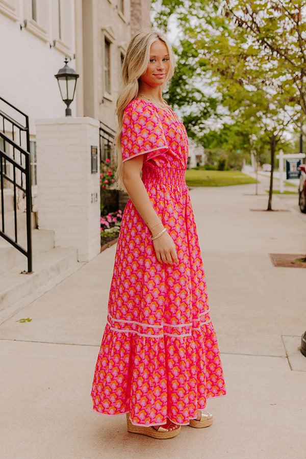 Santorini Bliss Maxi Dress in Pink Product Image