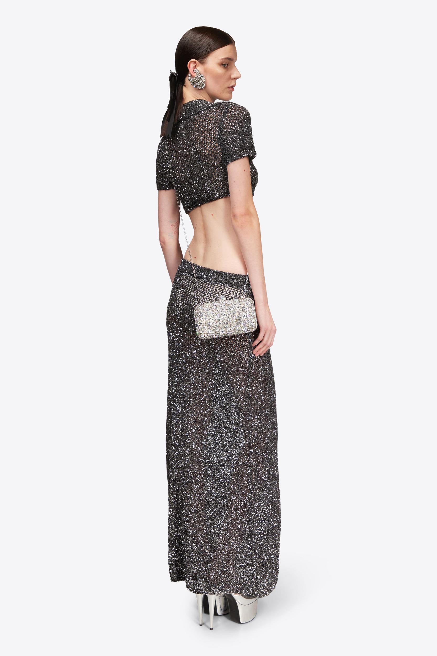 Sequin Crochet Maxi Skirt Product Image