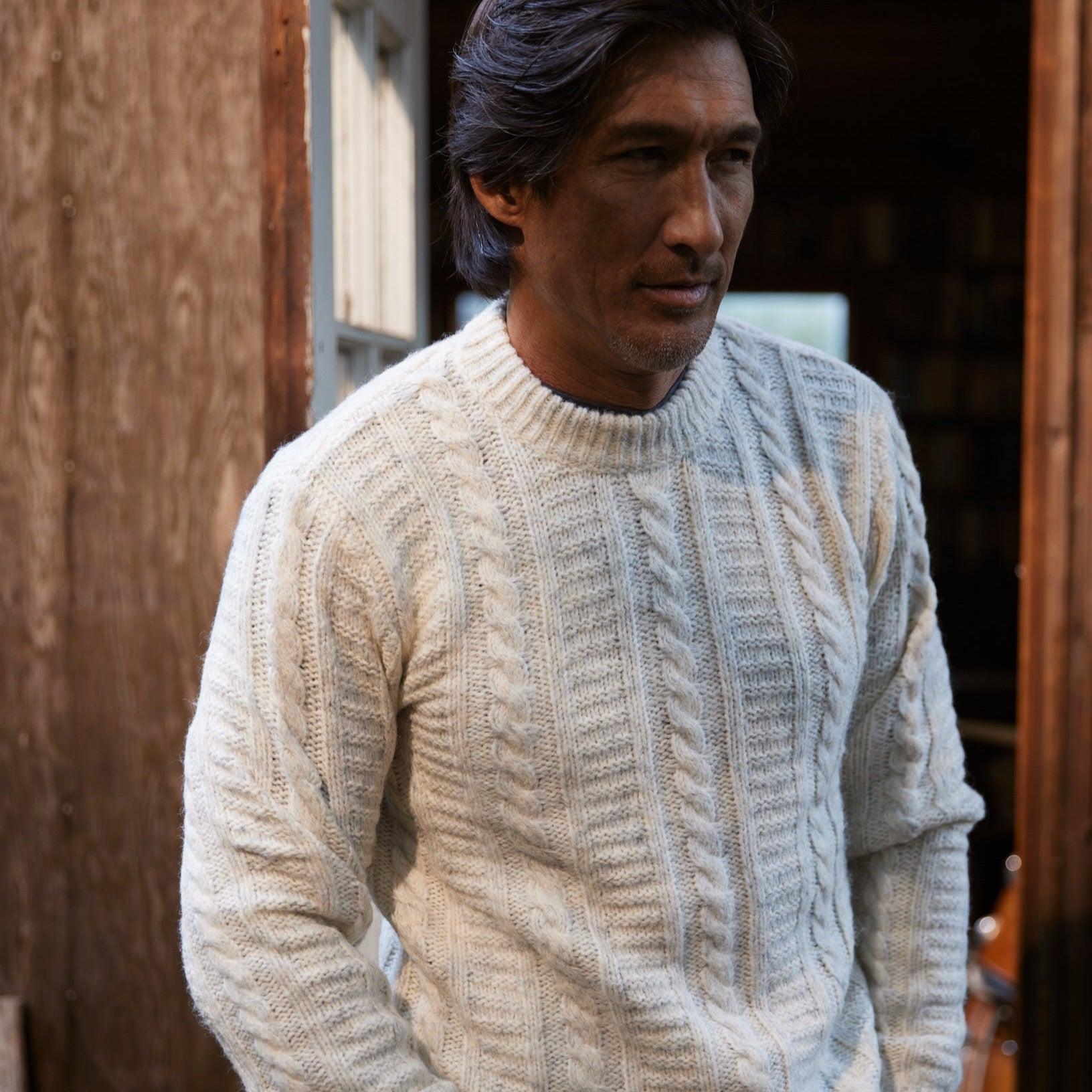 Collegiate Cable Crew - Antique White Product Image