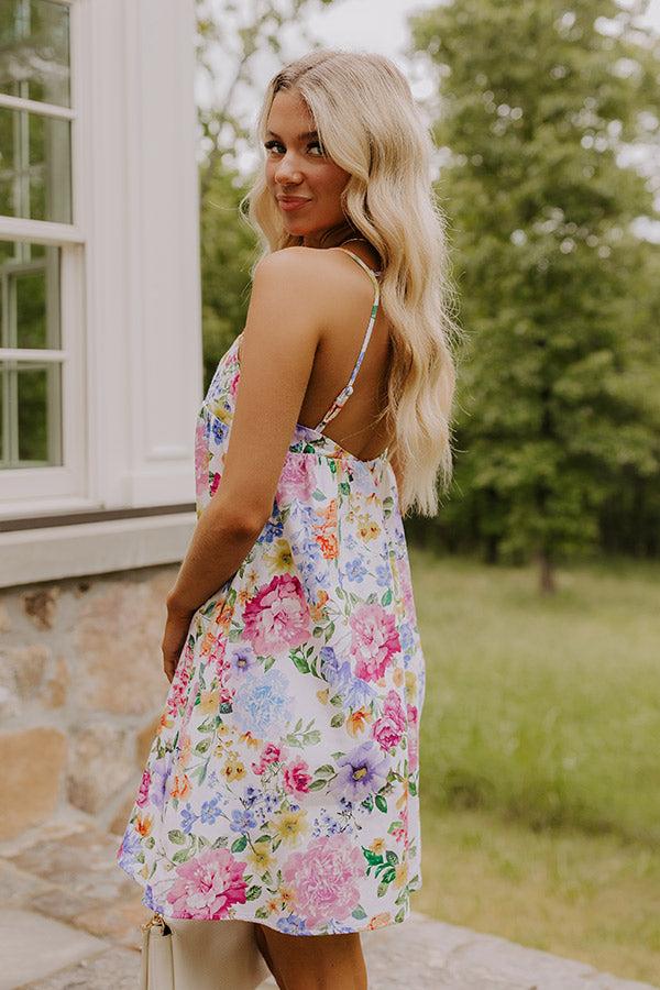 Bubbly Personality Floral Denim Mini Dress Product Image