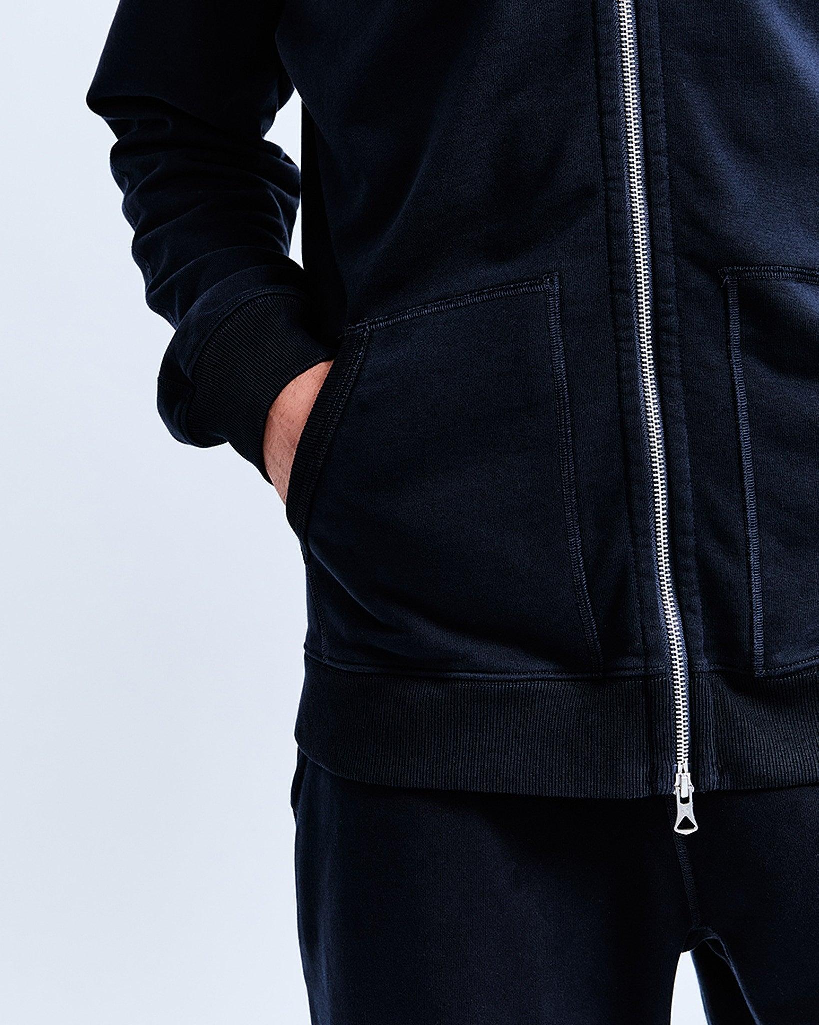 Midweight Terry Classic Full Zip Hoodie - Vault Male Product Image