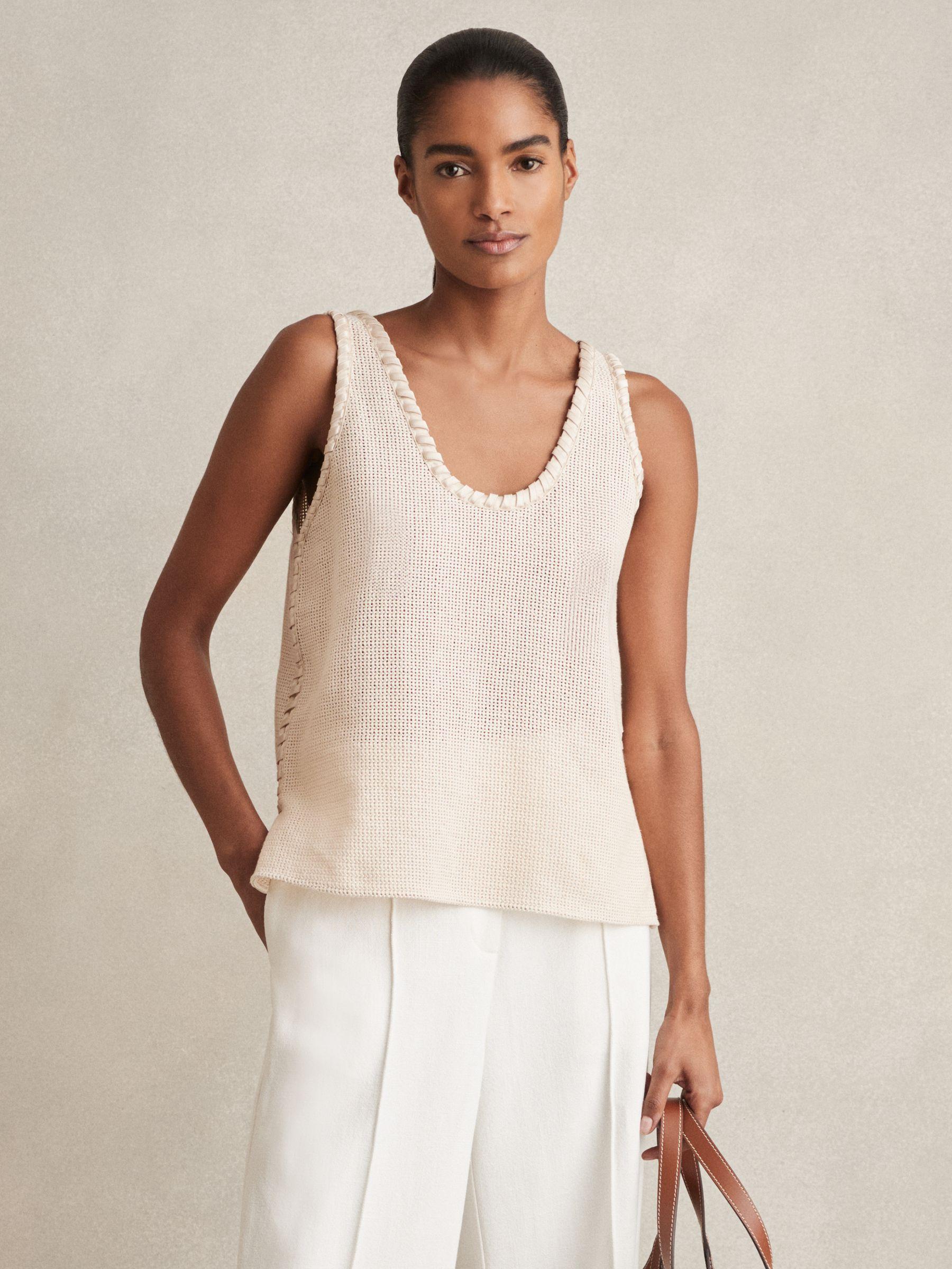 Crochet Tank Top in Cream Product Image