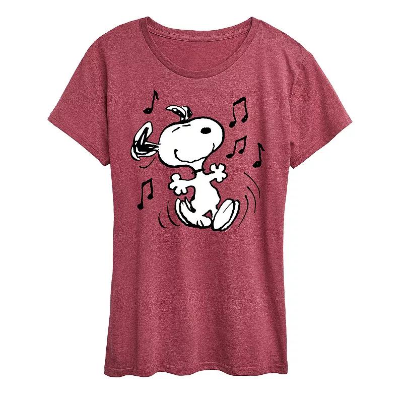 Women's Peanuts Snoopy Dancing Graphic Tee,  Product Image