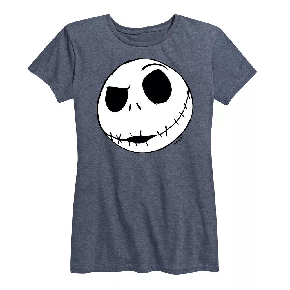 Disney's Nightmare Before Christmas Women's Jack Face Graphic Tee, Girl's,  Product Image