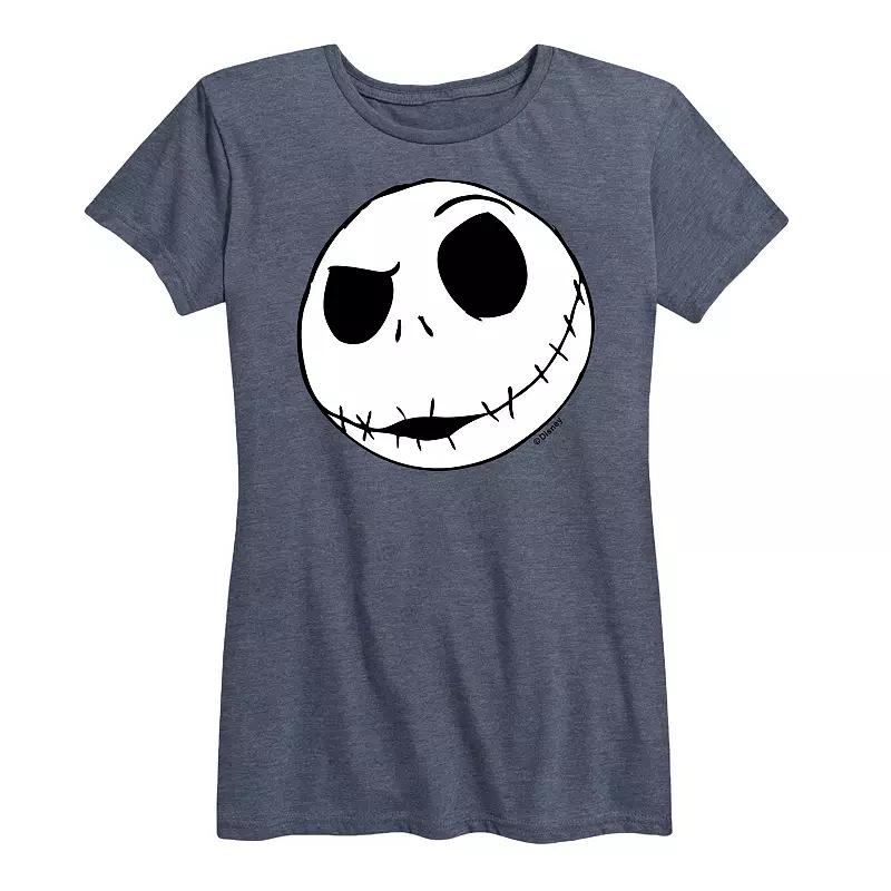 Disney's Nightmare Before Christmas Women's Jack Face Graphic Tee, Girl's,  Product Image