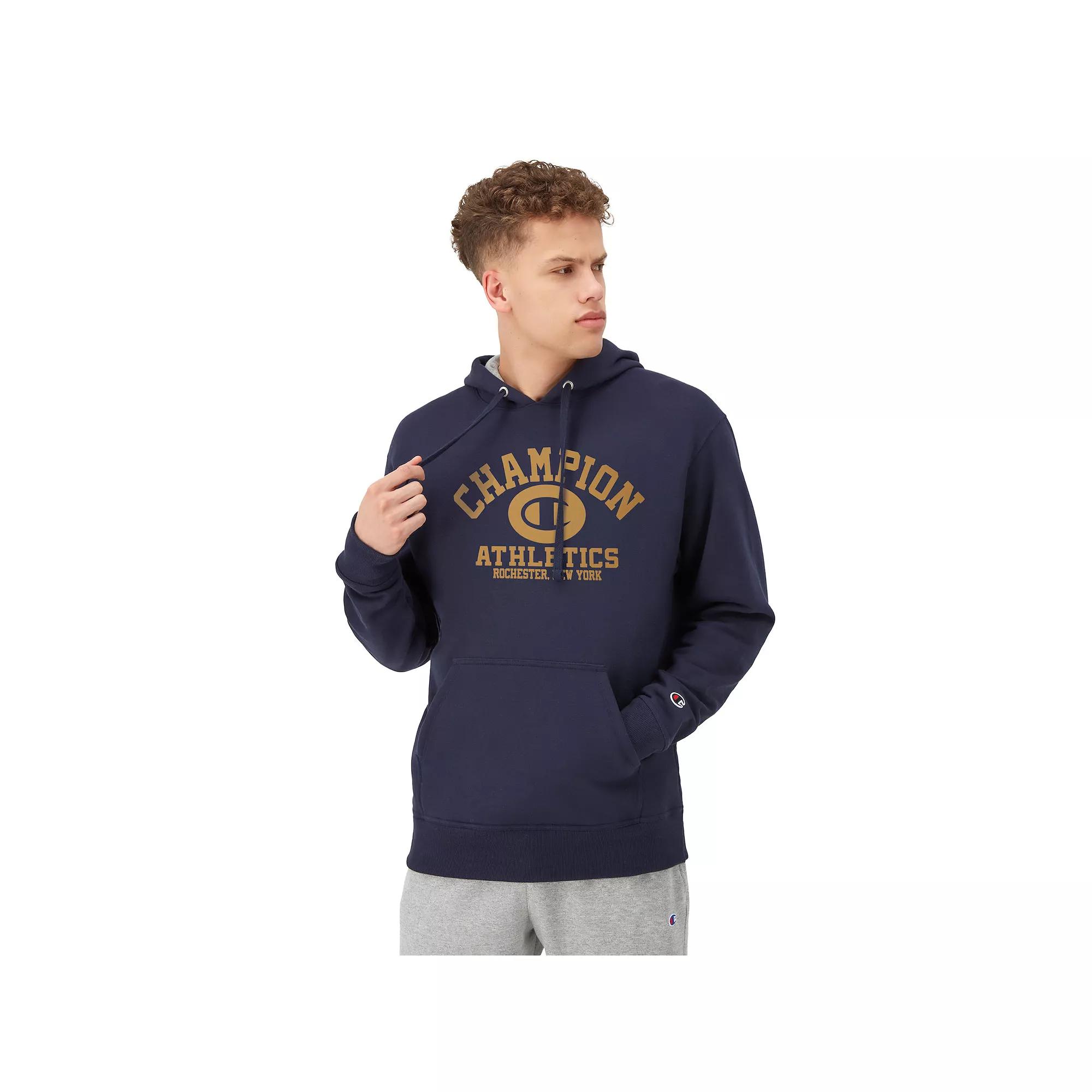 Men's Champion® Powerblend Fleece Rochester New York Graphic Hoodie, Size: XXL, Blue Product Image