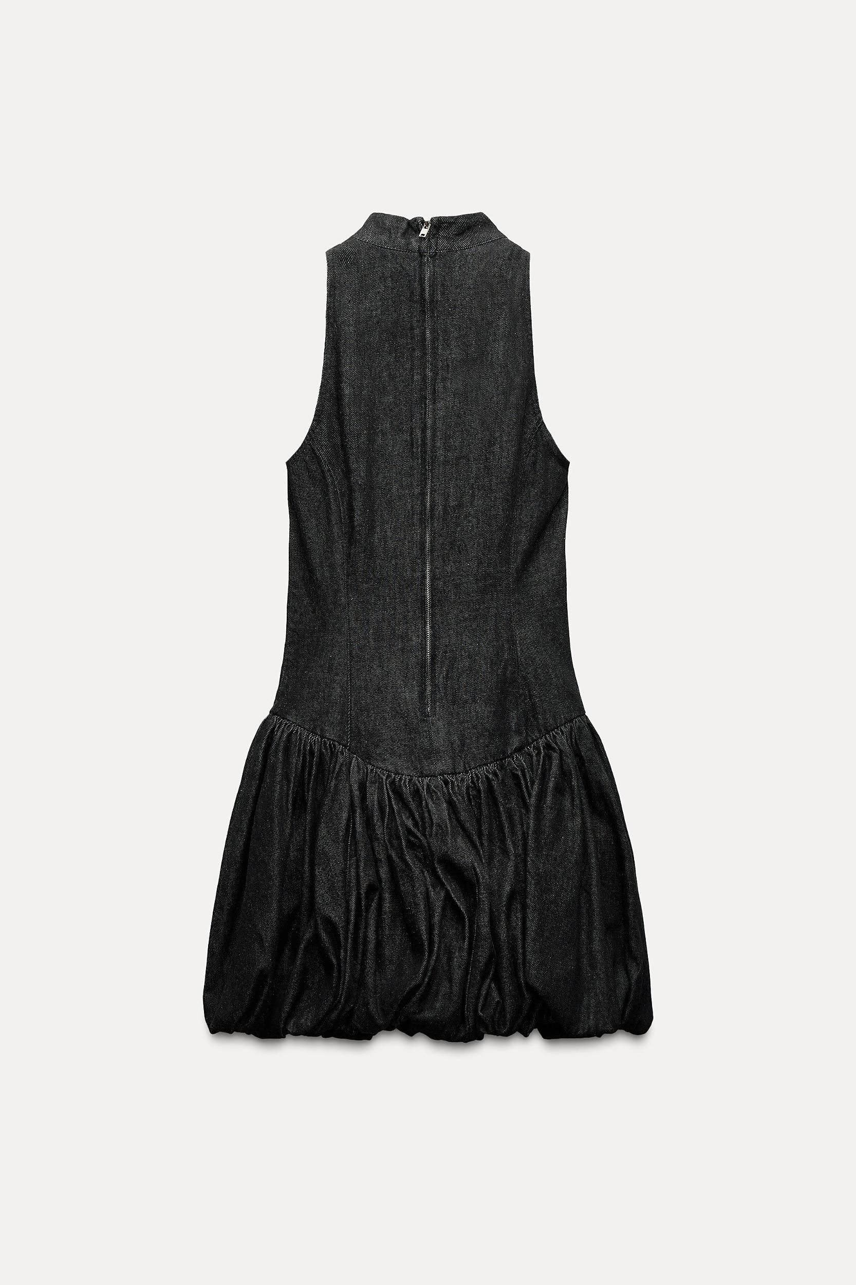 DENIM BALLOON DRESS TRF Product Image