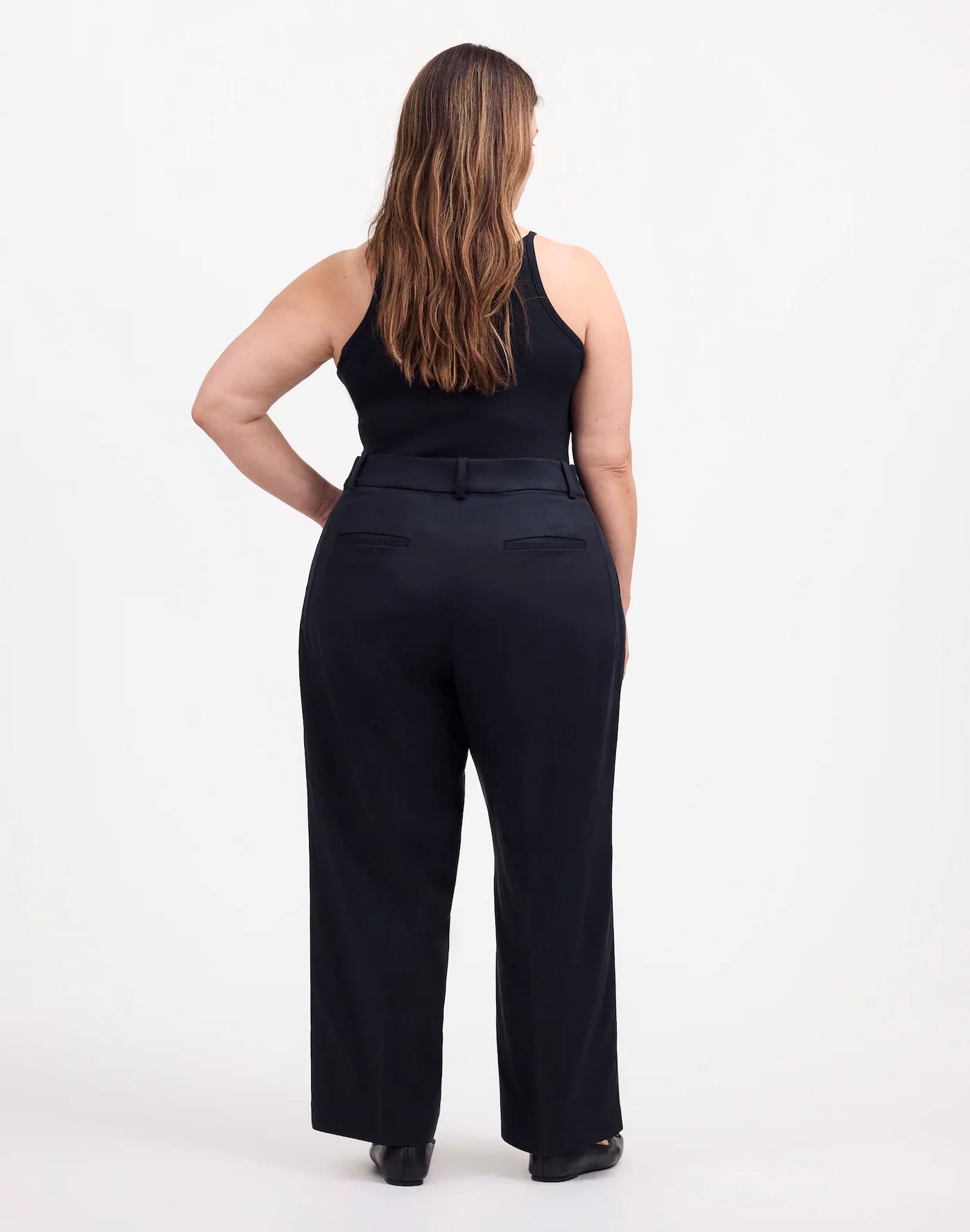 Plus Slouchy Straight Pants in Drapey Twill Product Image