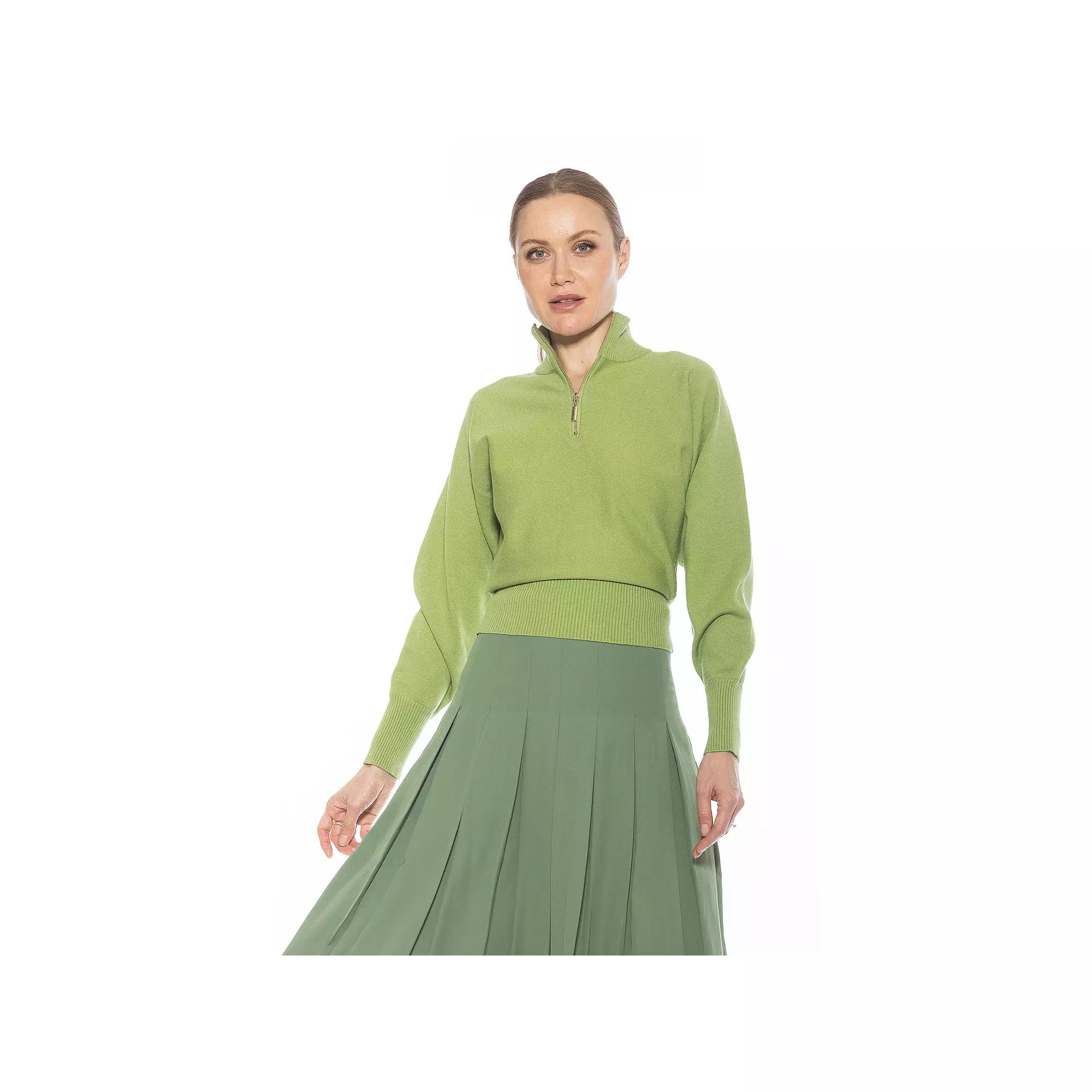 Women's ALEXIA ADMOR Niko Turtleneck Sweater with Front Zipper Detail,  Product Image