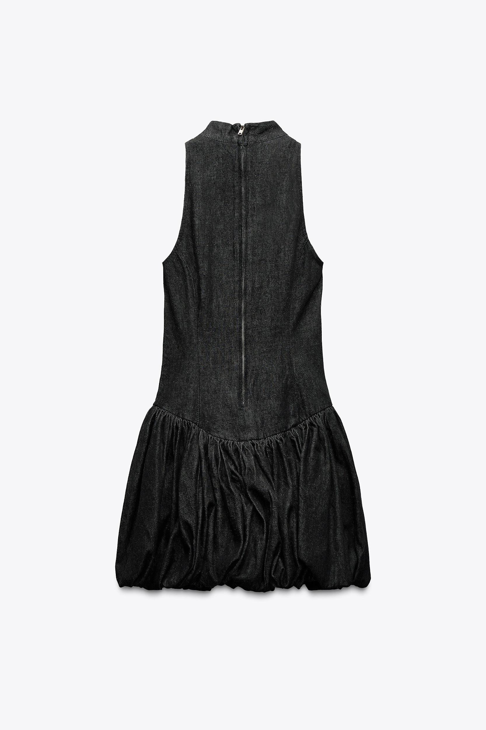 DENIM BALLOON DRESS TRF Product Image