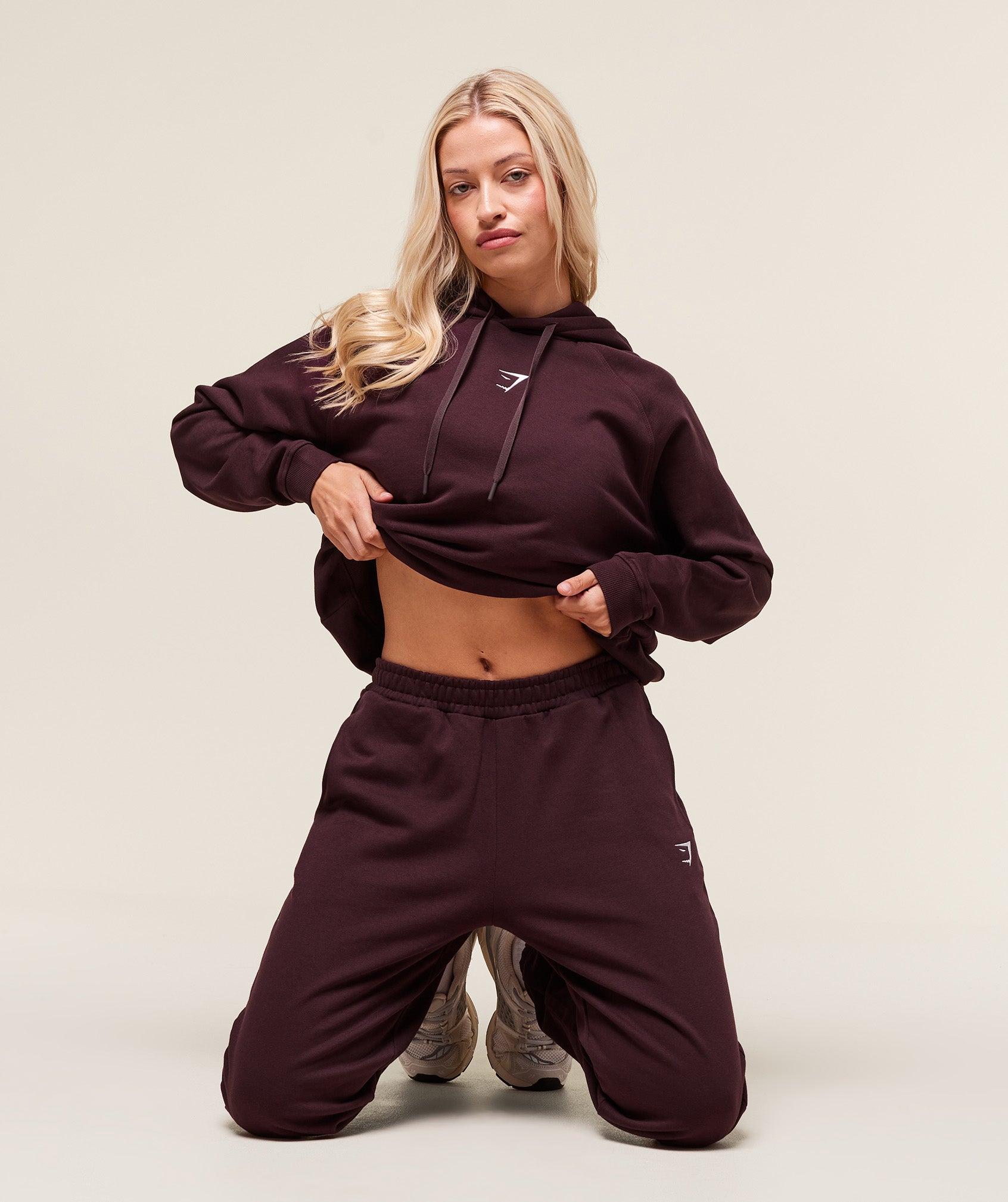 Gymshark Training Oversized Fleece Hoodie - Cherry Purple Female Product Image