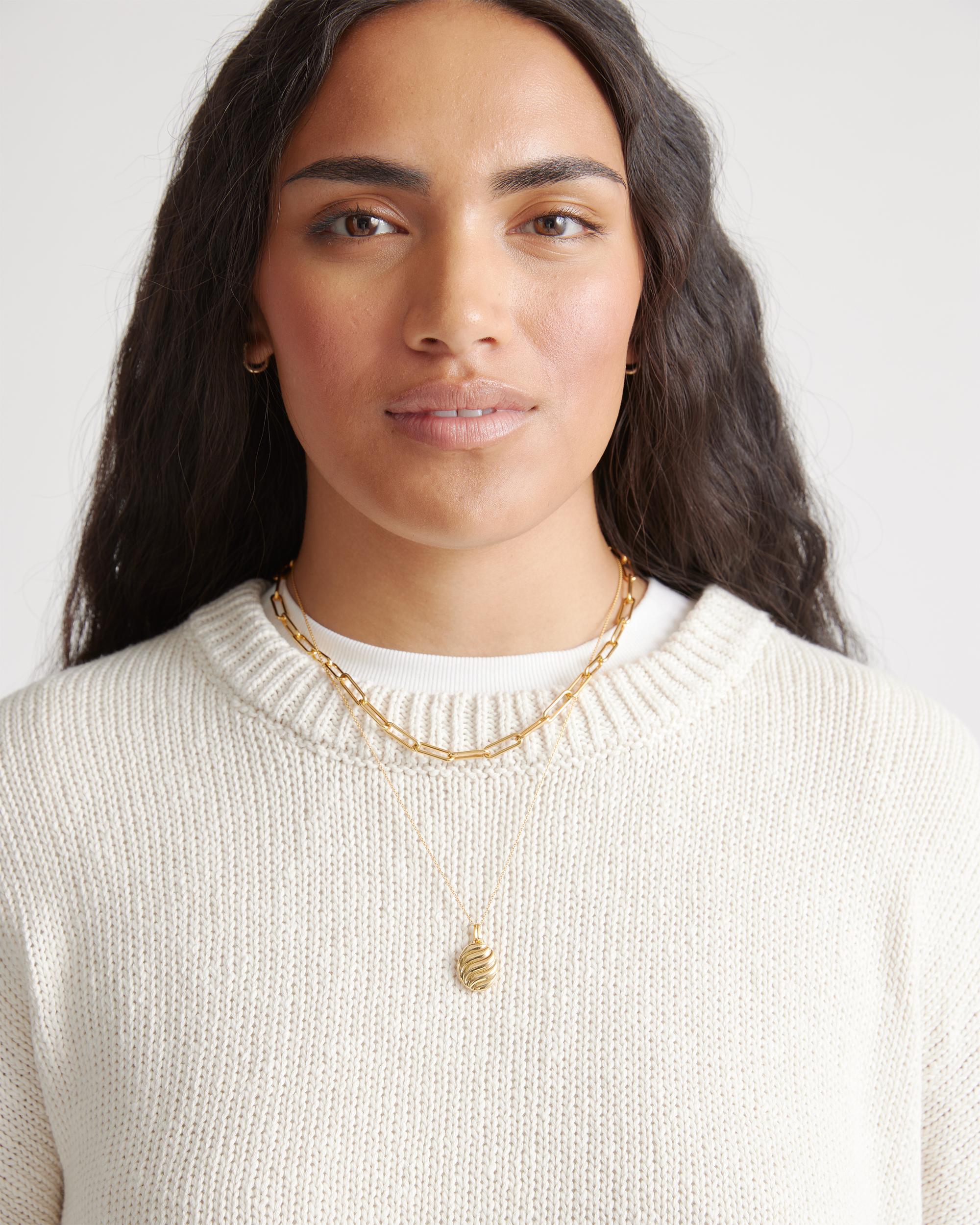 Quince | Women's Cotton Linen OverSized Crew Sweater Product Image