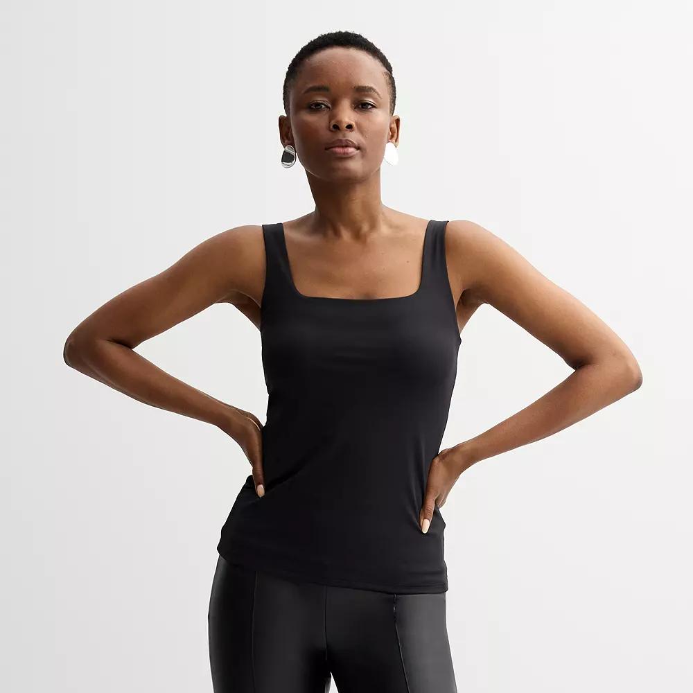 Women's Nine West Sculpt Squareneck Tank Top,  Product Image