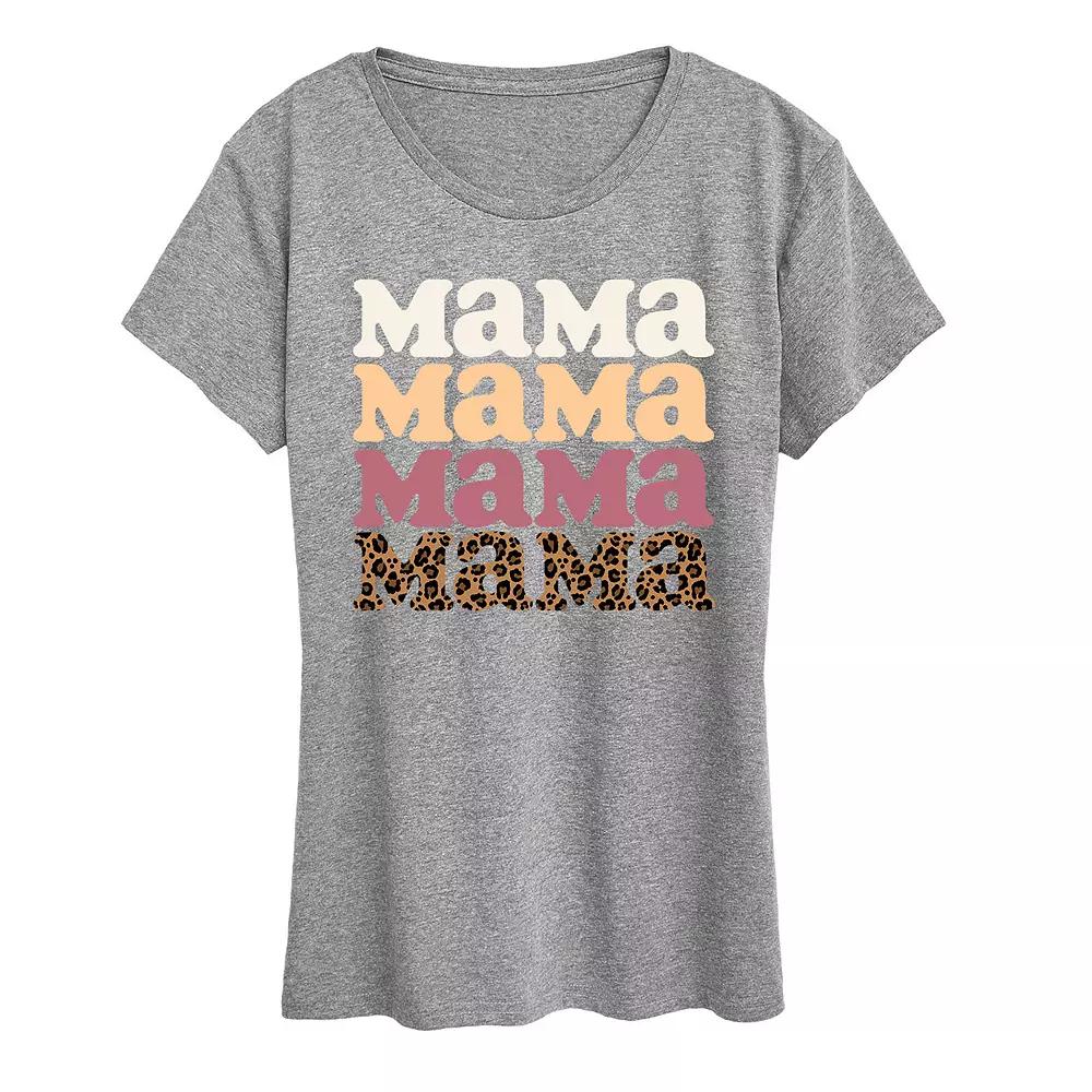 Women's MAMA Leopard Graphic Tee, Girl's,  Product Image