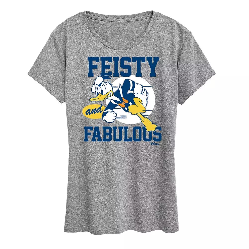 Disney's Donald Duck Women's Feisty Fabulous Graphic Tee,  Product Image