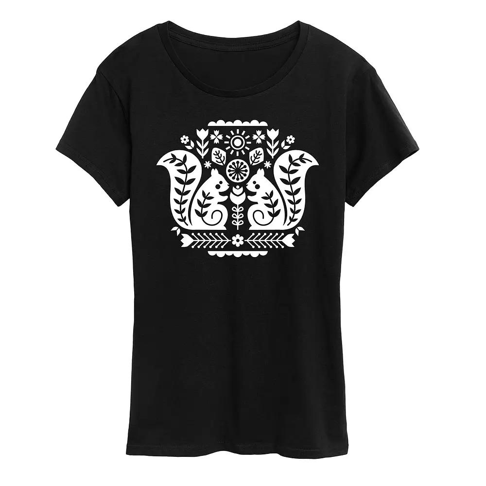 Women's Scandinavian Squirrels Graphic Tee,  Product Image