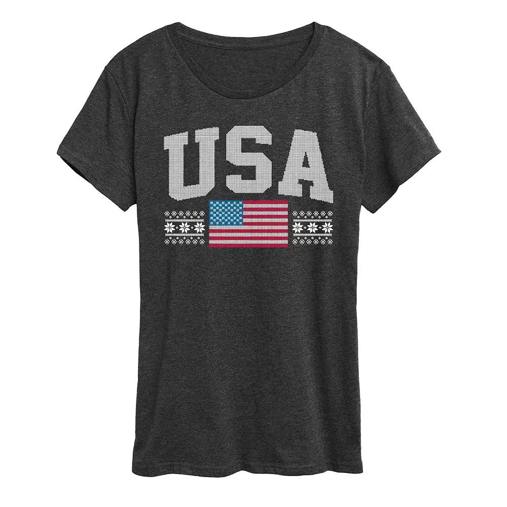 Women's USA Winter Sports Graphic Tee,  Product Image